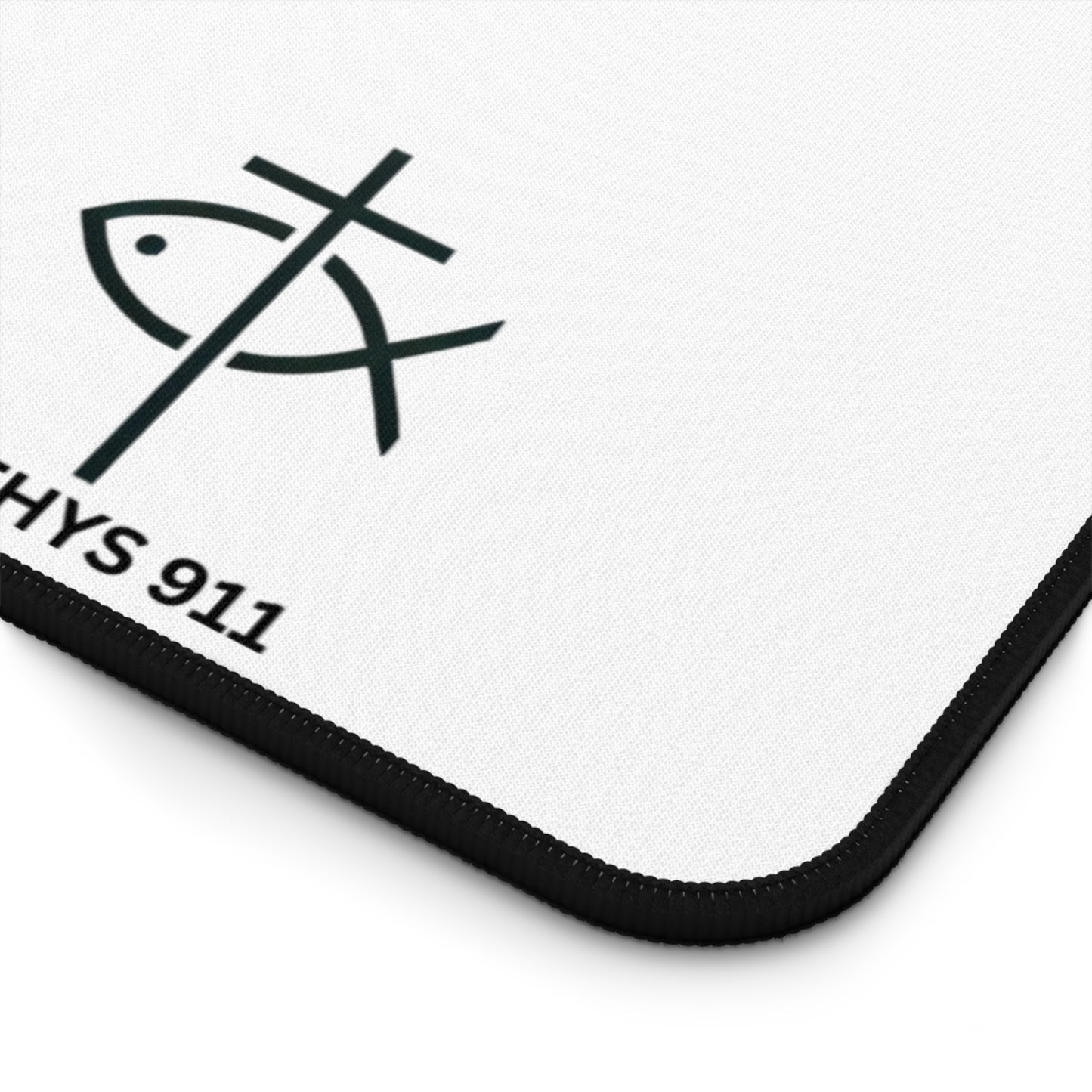 Personalized Black Desk Mat with Monogram Design - Stylish Office Accessory for Creatives