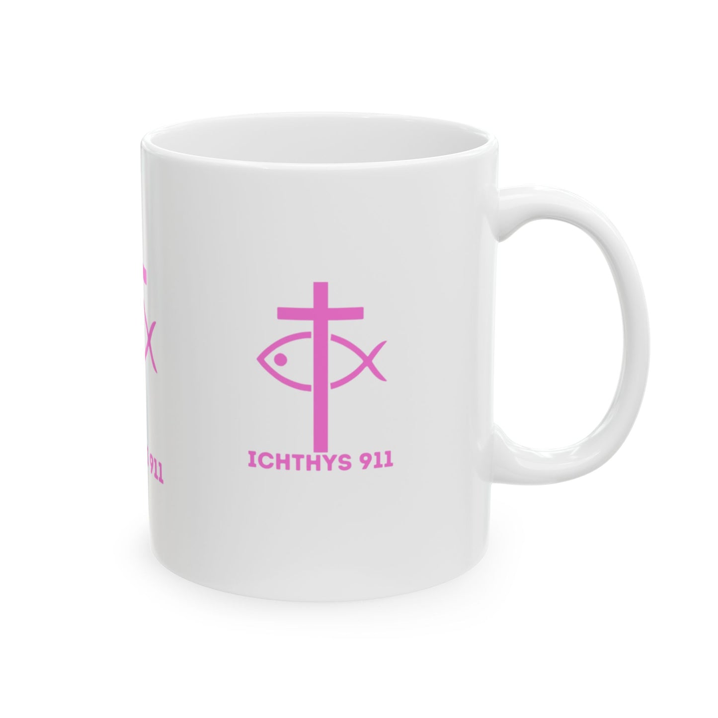 ICHTHYS 911 Ceramic Mug - Inspirational Christian Coffee Cup (11oz & 15oz) Jesus and coffee...winning
