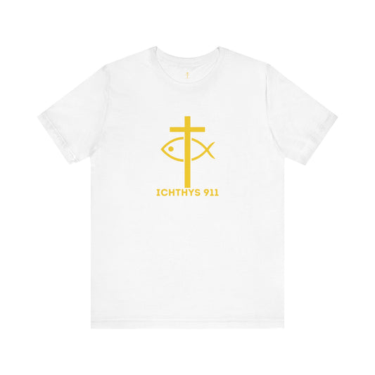 Roll With God Love Like Jesus - Unisex T- Shirt - Lightweight 100% Cotton - Summer T - Arm Form Fitting - Men T- Shirt - Women T-Shirt - Christian T-Shirt - Love Like Jesus - ICHTHYS 911 Design