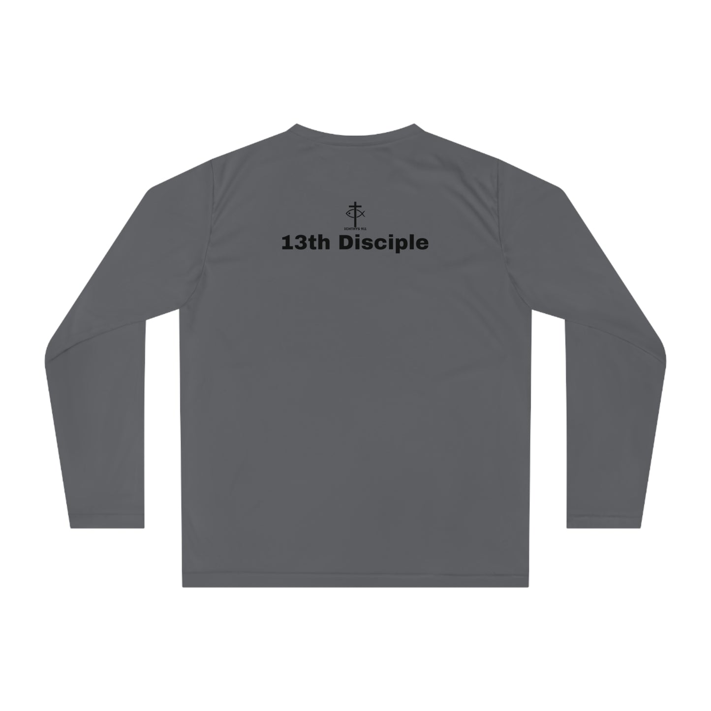 ICHTHYS 911 "13th Disciple Collection" 100% Moisture-Wicking Polyester - Athletic Fit - Unisex - Men - Women - Performance Long Sleeve Shirt - Christian Activewear