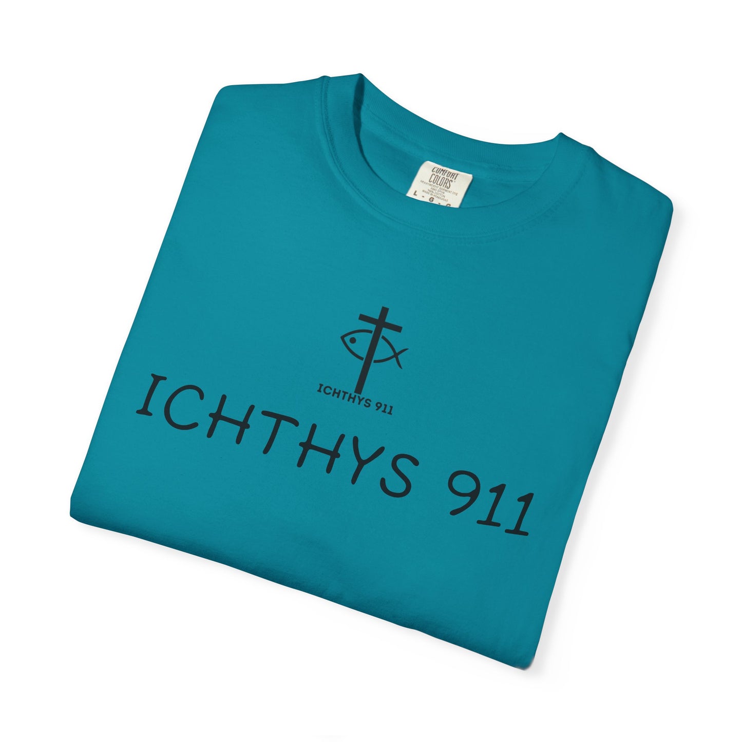 ICHTHYS 911 - "Authentic - Reverse" Black Font - Unisex T - Women T - Men T -Christian Tee - Faith-Inspired Shirt - Christian Fashion - Wear Your Faith