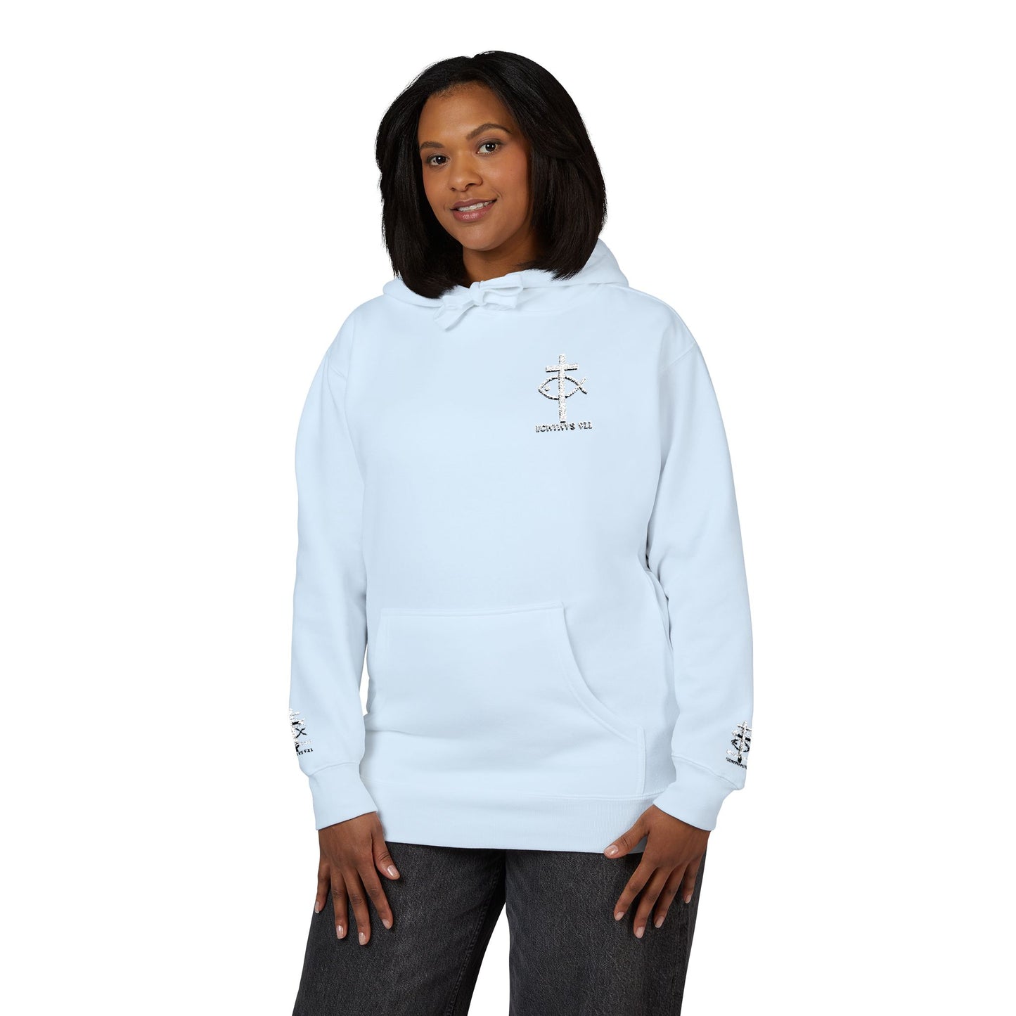 ICHTHYS 911 Embroidery Hoodie Pullover - Unsex - Elevated Embroider Gift for Her or Him - Christian Wear