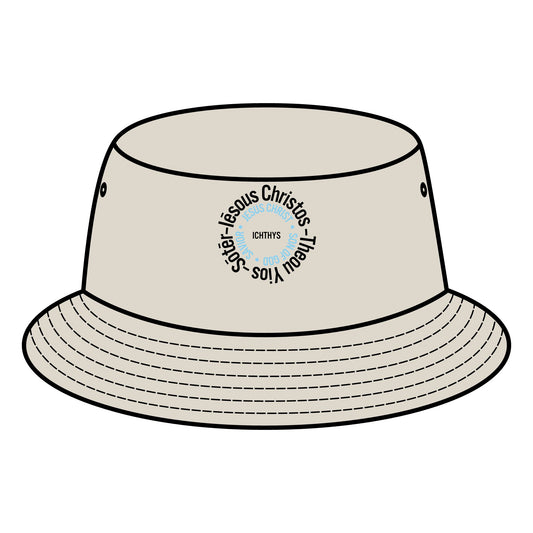 ICHTHYS 911 - Bucket Hat - Iēsous Christos, Theou Yios, Sōtēr - Unisex - Women Hat - Men Hat - Sun Shade Hat
