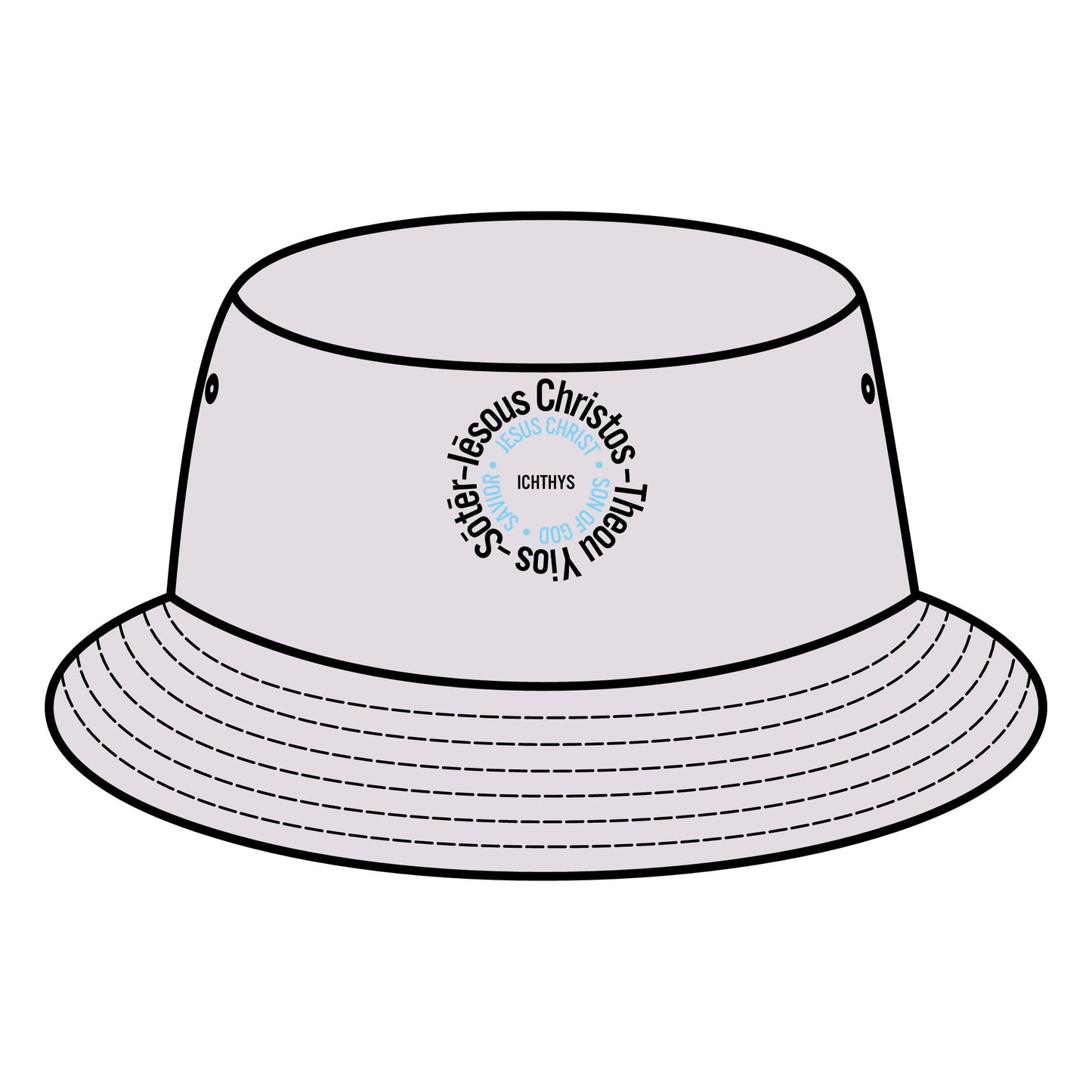 ICHTHYS 911 - Bucket Hat - Iēsous Christos, Theou Yios, Sōtēr - Unisex - Women Hat - Men Hat - Sun Shade Hat