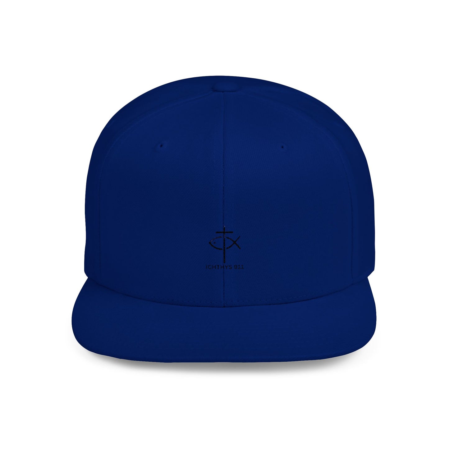 Stylish Ichthys 911 Flat Bill Snapback Cap - Perfect for Casual Wear and Faith-Based Events
