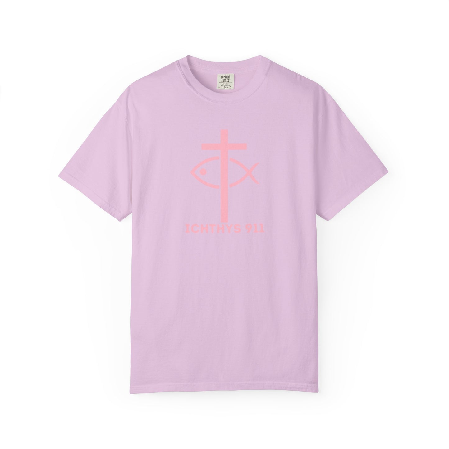 Strength Through Christ Philippians 4:13 - Pink Font - Unisex Garment Dyed T-Shirt - 100% US Cotton -Men T-Shirt - Women T-Shirt - Christian Activewear - Wear Your Faith - T-Shirt