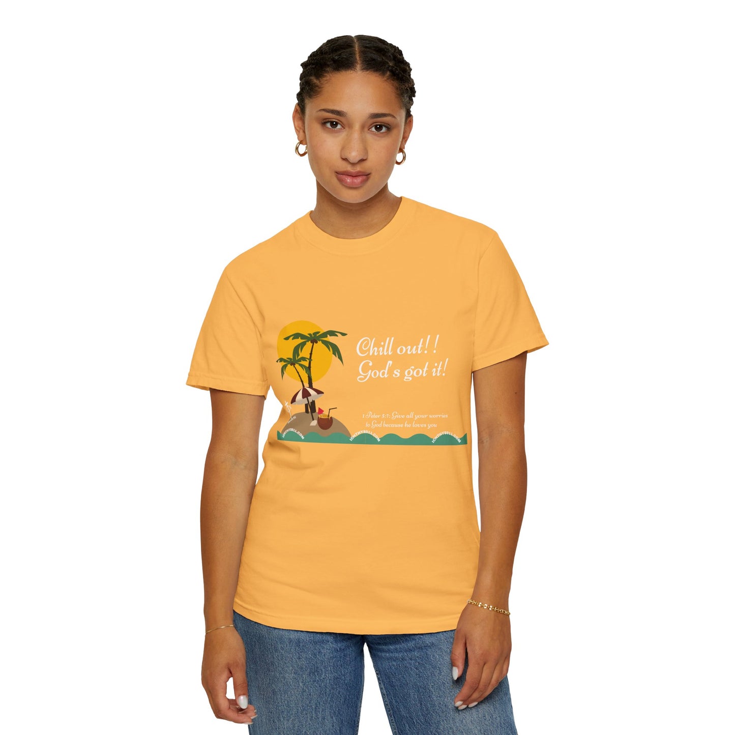 Chill Out God's got it White Font - Unisex T- Shirt - Medium Weight 100% Cotton - Summer T - Men T- Shirt - Women T-Shirt - Christian T-Shirt - Beach