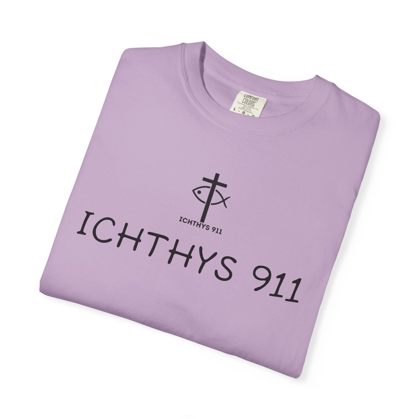 ICHTHYS 911 - "Authentic - Reverse" Black Font - Unisex T - Women T - Men T -Christian Tee - Faith-Inspired Shirt - Christian Fashion - Wear Your Faith