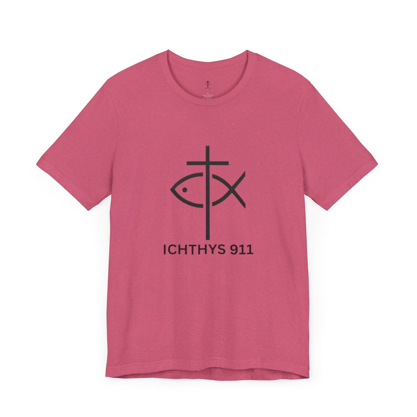ICHTHYS 911 - Lightweight fabric - Unisex - 100% Airlume combed and ring-spun cotton - Light weight T-Shirt - Faith & Strength
