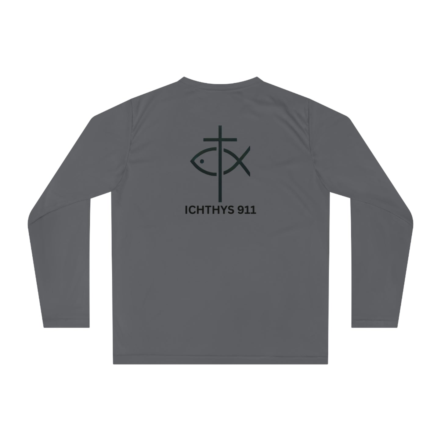 ICHTHYS 911 Badge Unisex Performance Long Sleeve Shirt - Christian Activewear