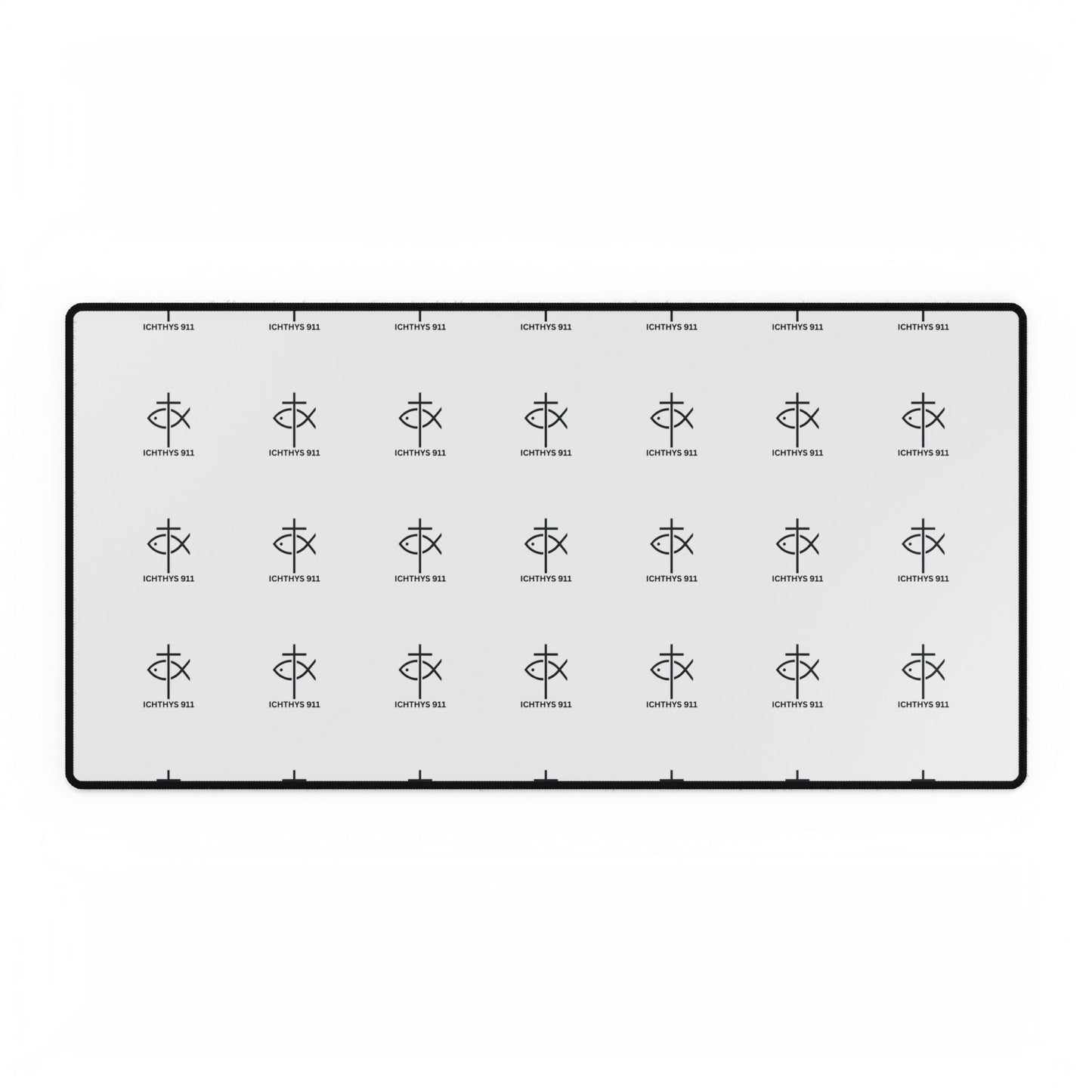 Minimalist Desk Mat with Stylish Icons - Perfect for Home Office & Gaming