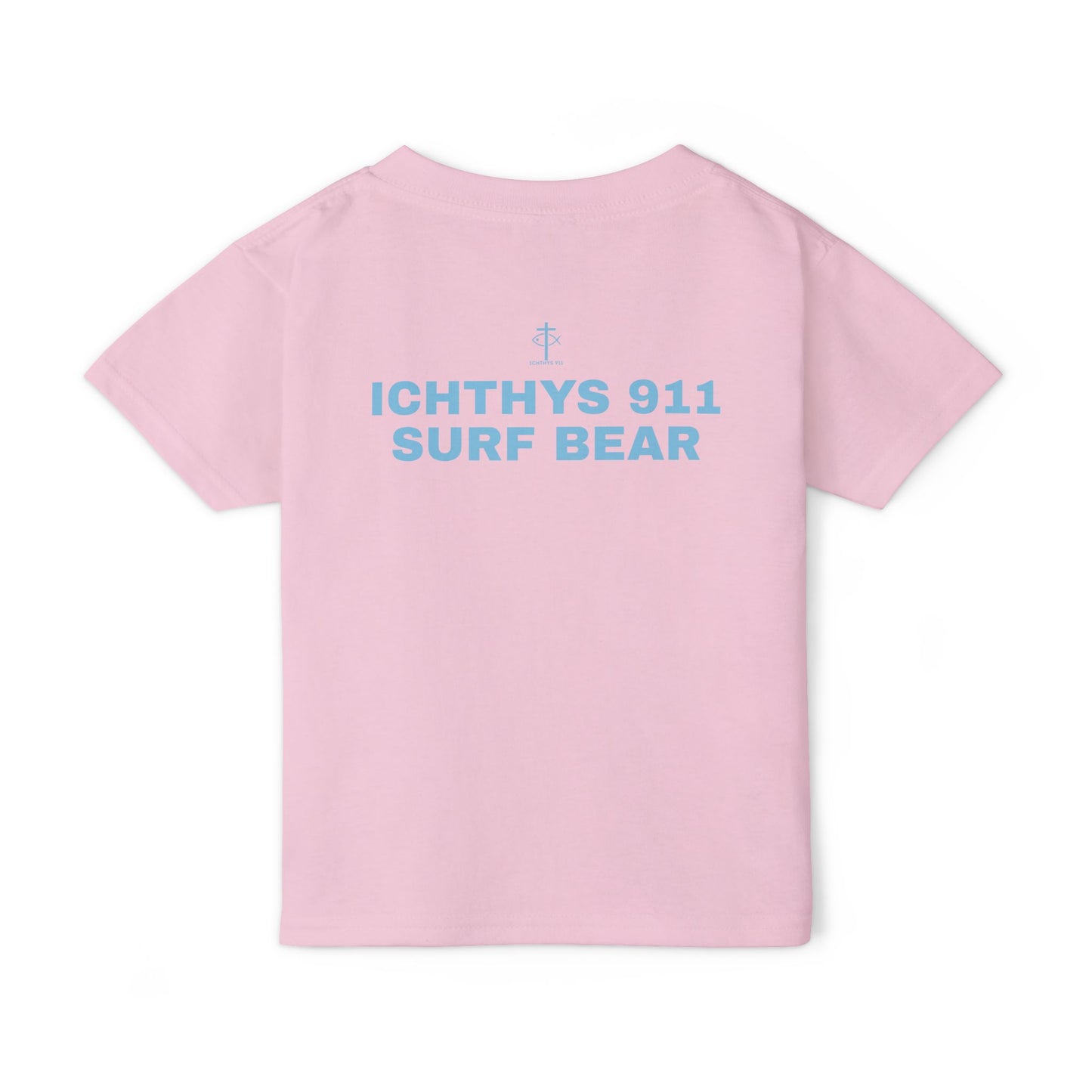 ICHTHYS 911 "Surf Bear" - Toddler T-Shirt - Cool Summer Tee - Match Mom and Dad For Vacation - Family T-Shirt