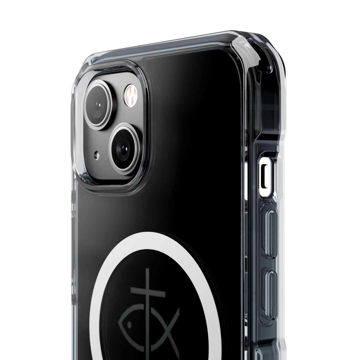 Magnetic Clear Case with Faith Symbol - Durable iPhone Protection