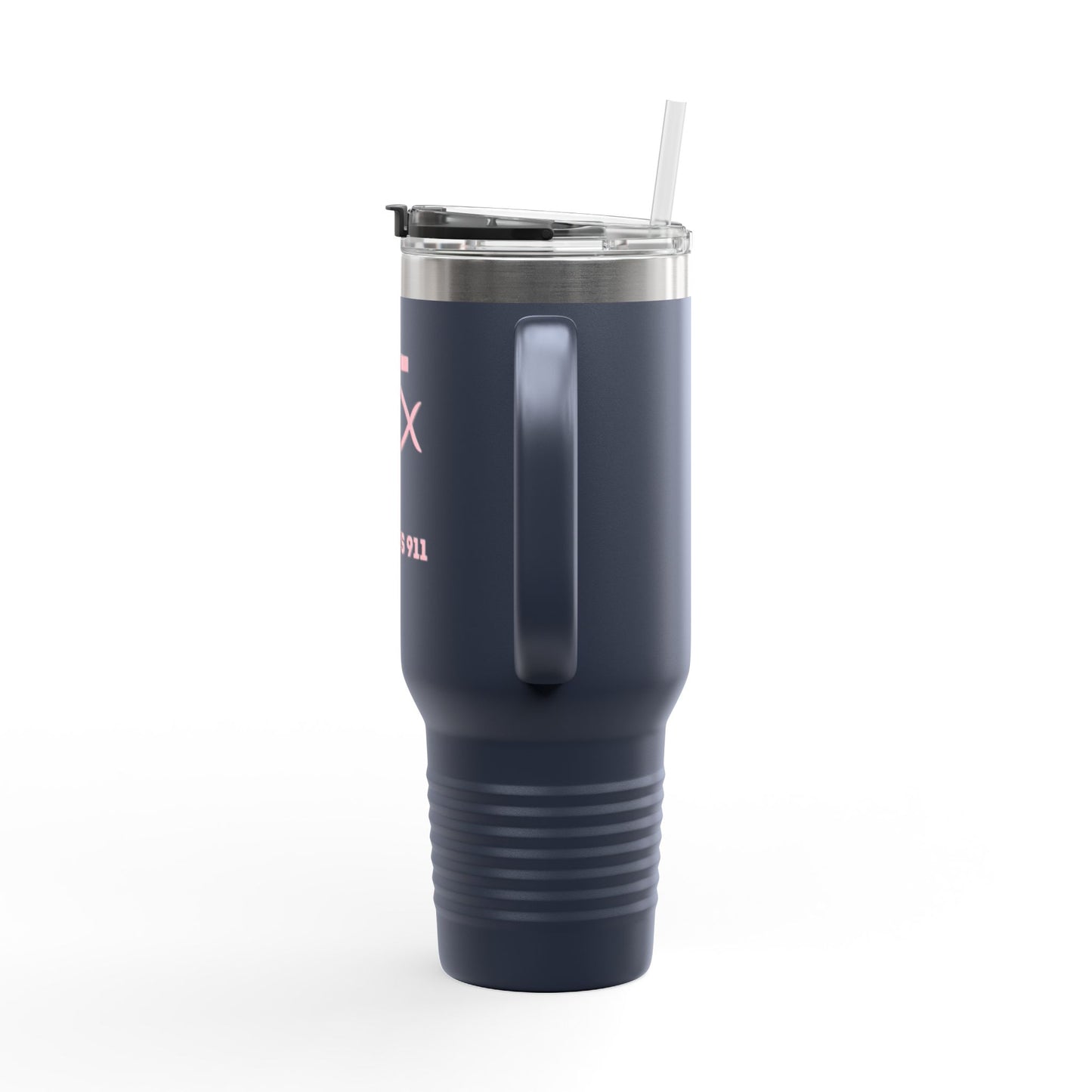 40oz Insulated Travel Mug with Straw - Perfect for On-the-Go Hydration & Outdoor Adventures - Featuring ICHTHYS 911