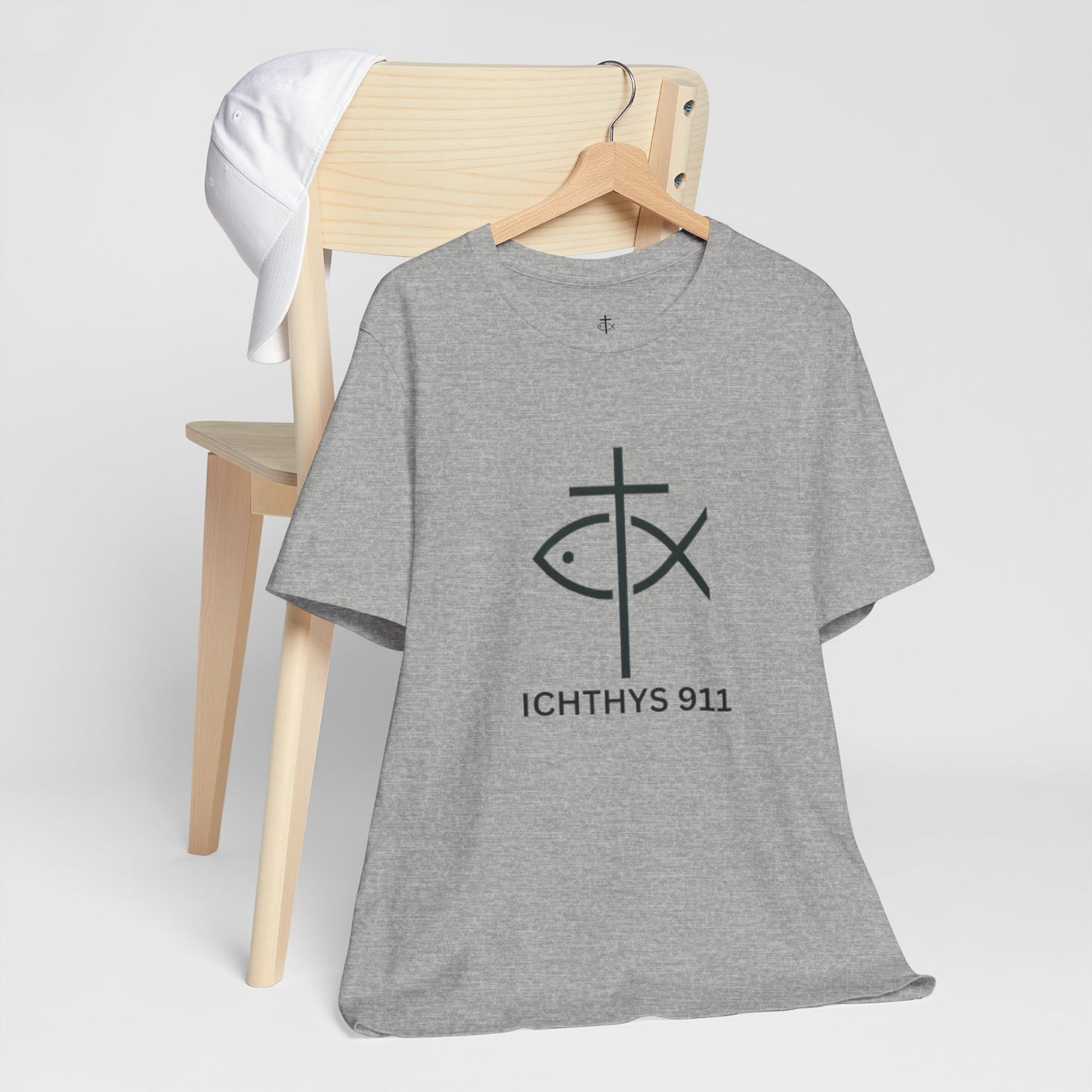 ICHTHYS 911 - Lightweight fabric - Unisex - 100% Airlume combed and ring-spun cotton - Light weight T-Shirt - Faith & Strength