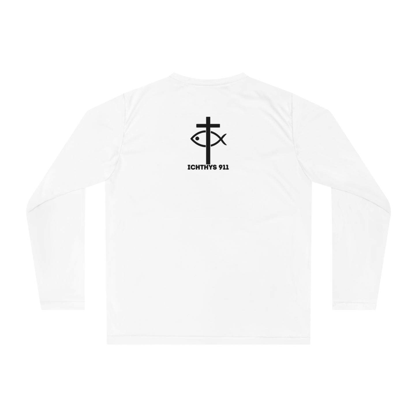 ICHTHYS 911 "Faith Driven" Unisex Performance Long Sleeve Shirt - 100% Moisture-Wicking Poly - UPF30+ Sun Protection - Men Shirt - Women Shirt - Christian Activewear