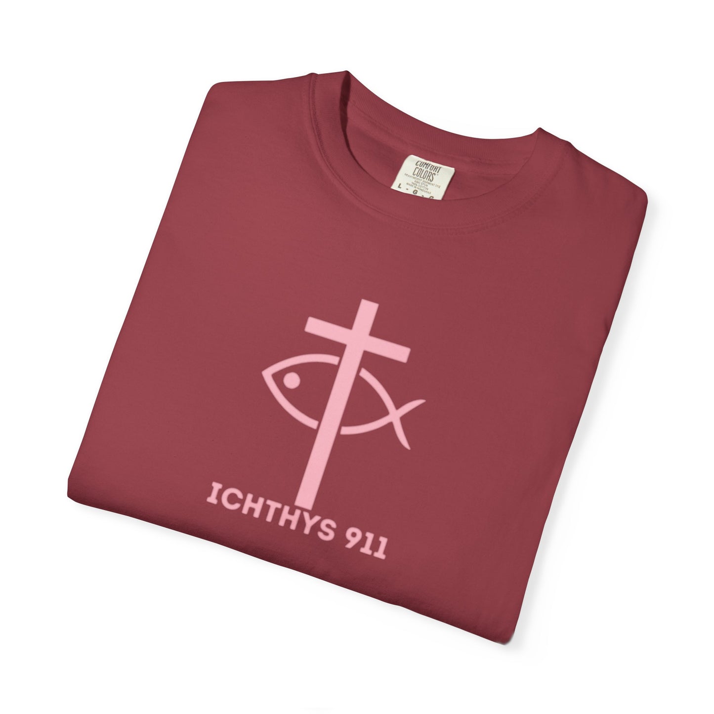 Faith, Hope, & Love - Pink font - Unisex Garment Dyed T-Shirt - 100% US Cotton - Men T-Shirt - Christian Women Tee - Faith-Inspired Shirt - Christian Fashion - Wear Your Faith - Additional Colors Added