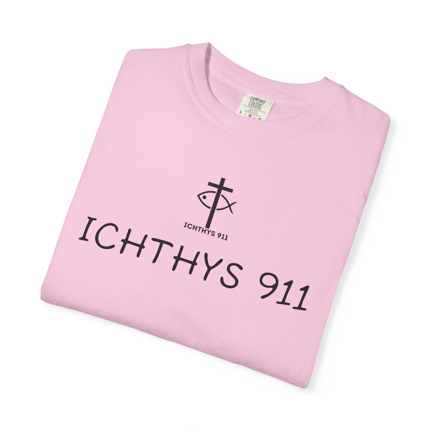 ICHTHYS 911 - "Authentic - Reverse" Black Font - Unisex T - Women T - Men T -Christian Tee - Faith-Inspired Shirt - Christian Fashion - Wear Your Faith