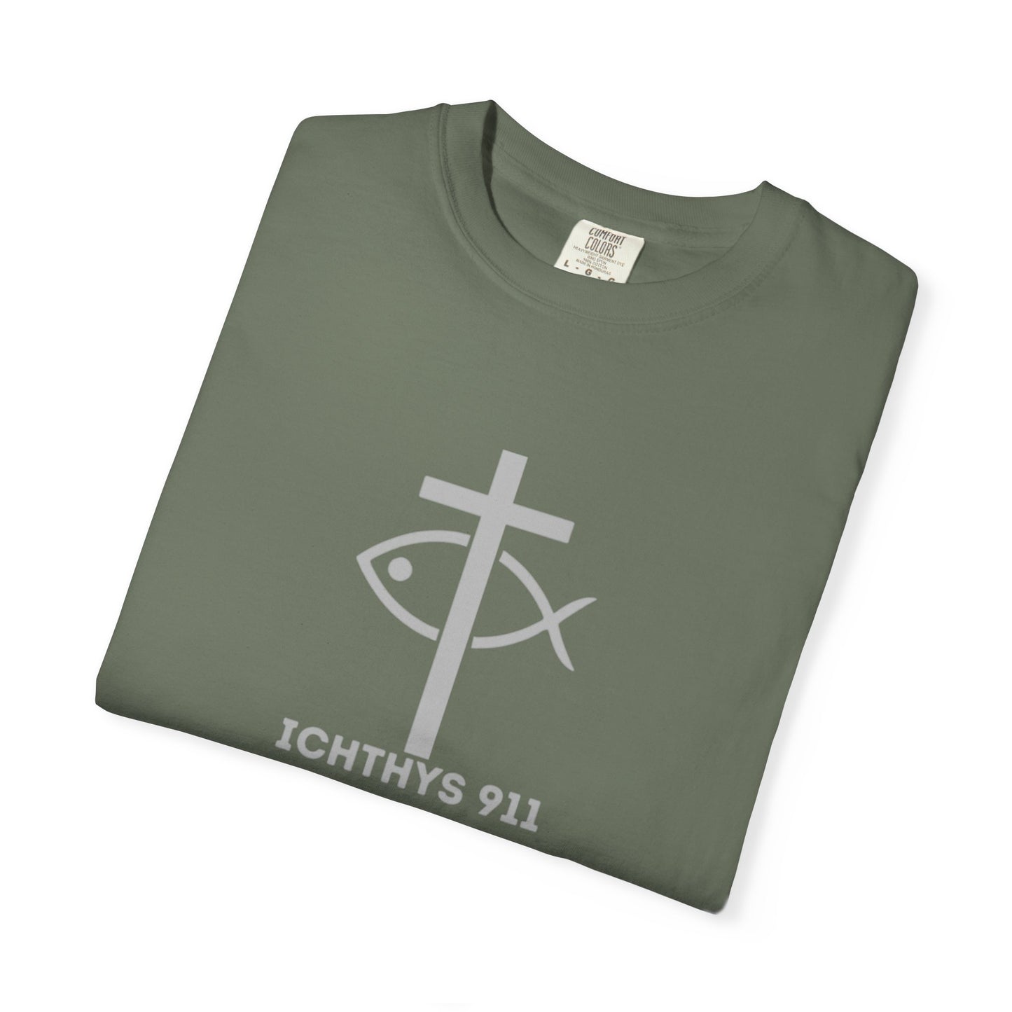 "Roll With God Ride With Jesus" - Silver Font - Unisex T- Shirt - Medium Weight 100% Cotton - Summer T - Men T- Shirt - Women T-Shirt - Christian T-Shirt - ICHTHYS 911