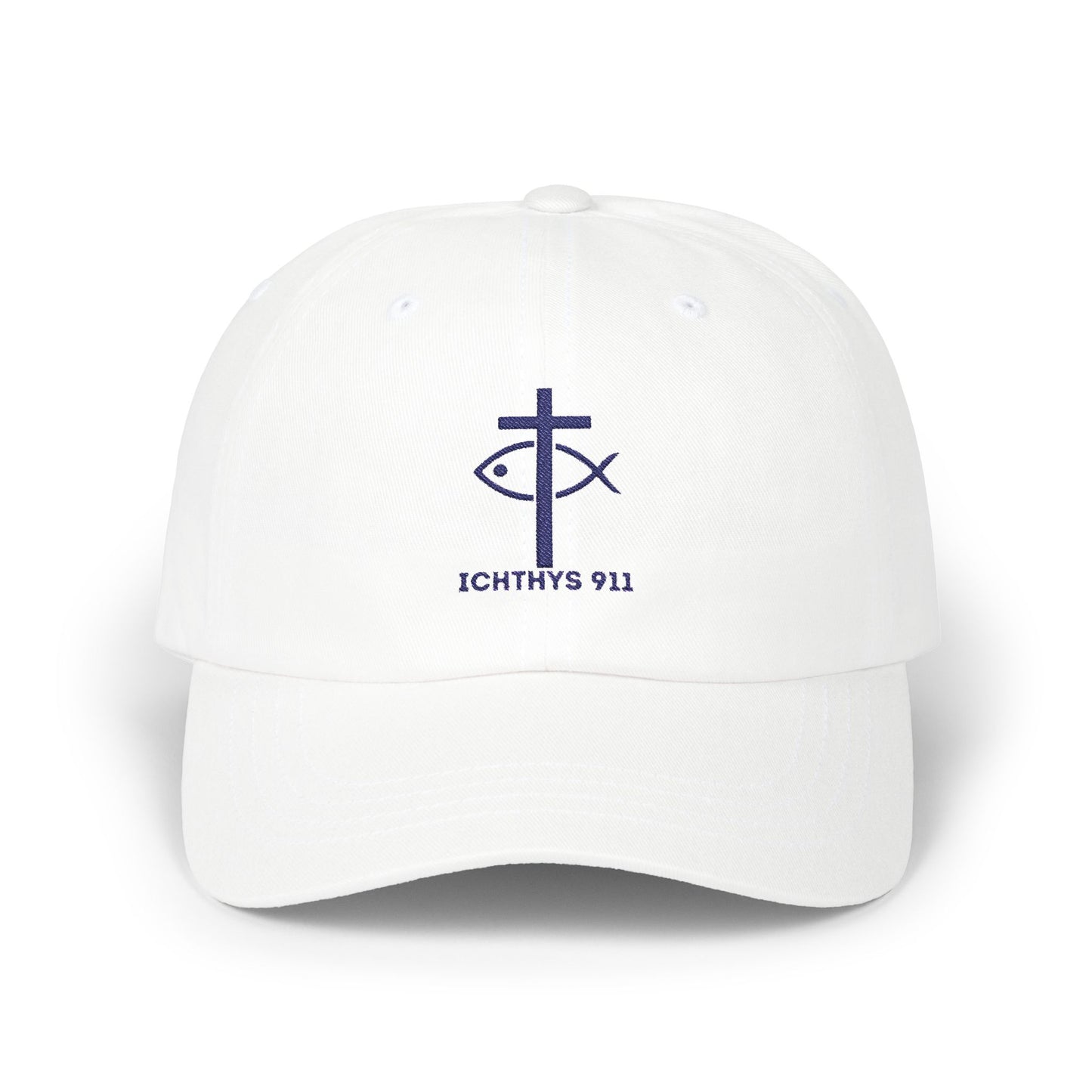 ICHTHYS 911 Classic Dad Cap - Faith-Inspired Adjustable Hat - Soft Hat - Adjustable Strap - Wear Your Faith - Unisex
