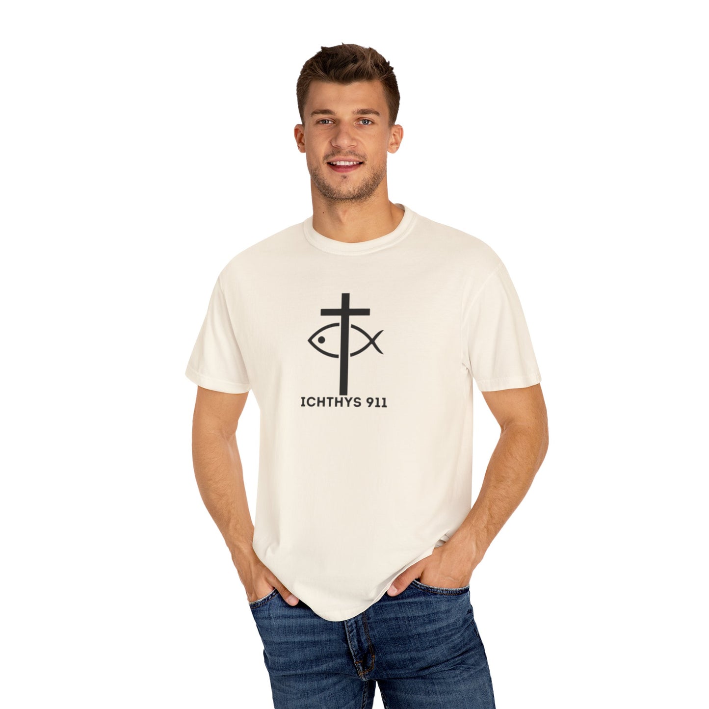 13th Disciple - Black Font - Christian Streetwear T-Shirt / Sweatshirt – Jesus Gym & Faith Fashion, Unisex Garment-Dyed T-Shirt - Unisex T-Shirt, Men T-Shirt