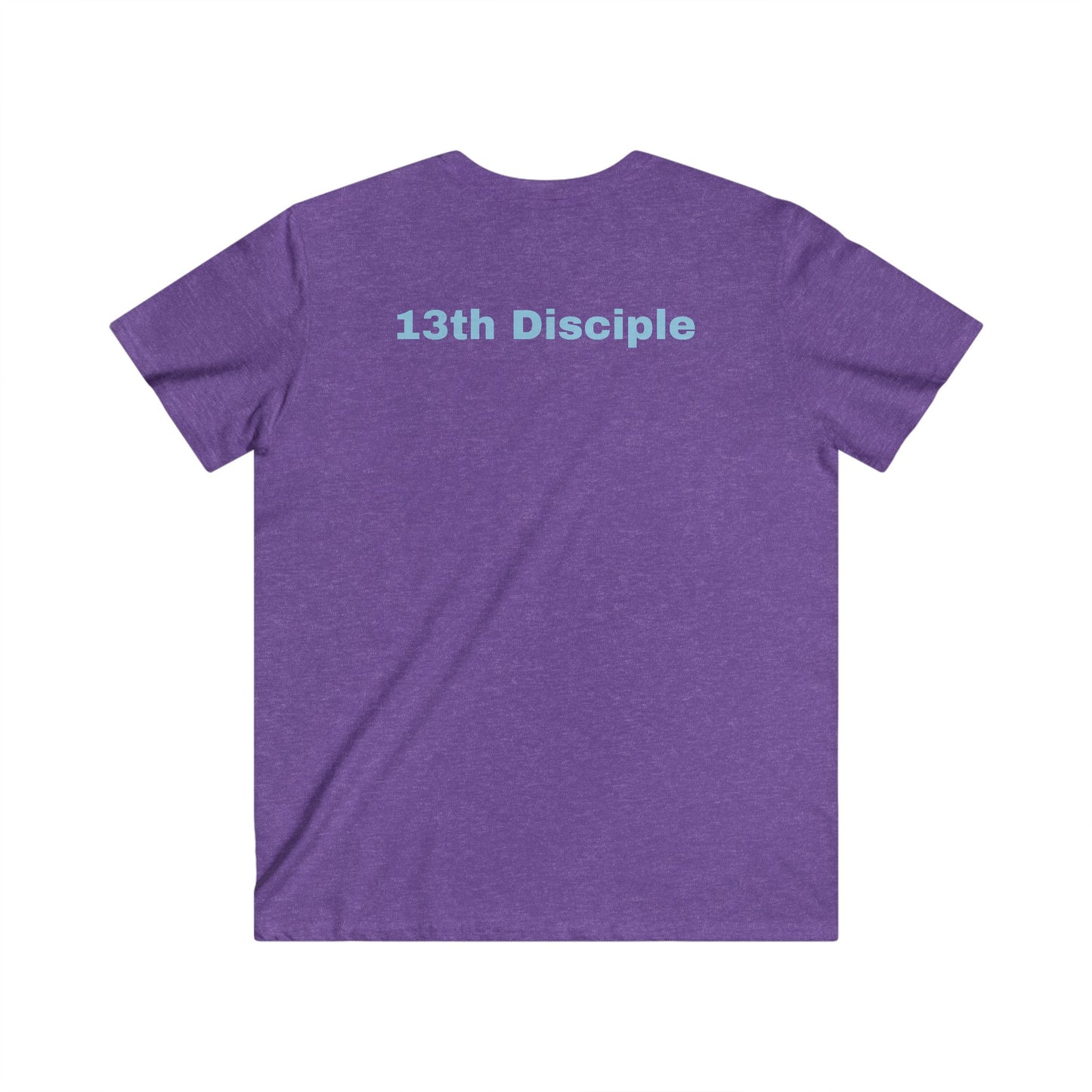 13th Disciple Christian Theme Men's V-Neck Tee - Faith-Inspired Short Sleeve T-Shirt ICHTHYS 911 t-shirts featuring “13th Disciple” on the back (or front) and  ICHTHYS 911 logo on the opposite side. (Copy)