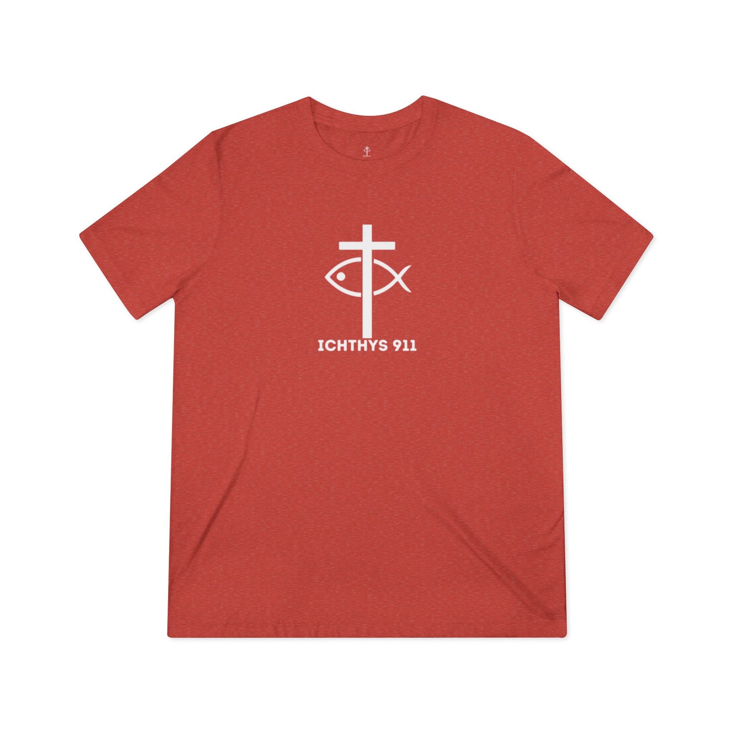 Iēsous Christos, Theou Yios, Sōtēr - White Font -Faith-Inspired Unisex Tri-blend Tee- Graphic Shirt - Unisex - Women -T - Men -T-Shirt - Jesus Shirt - Christian Fashion