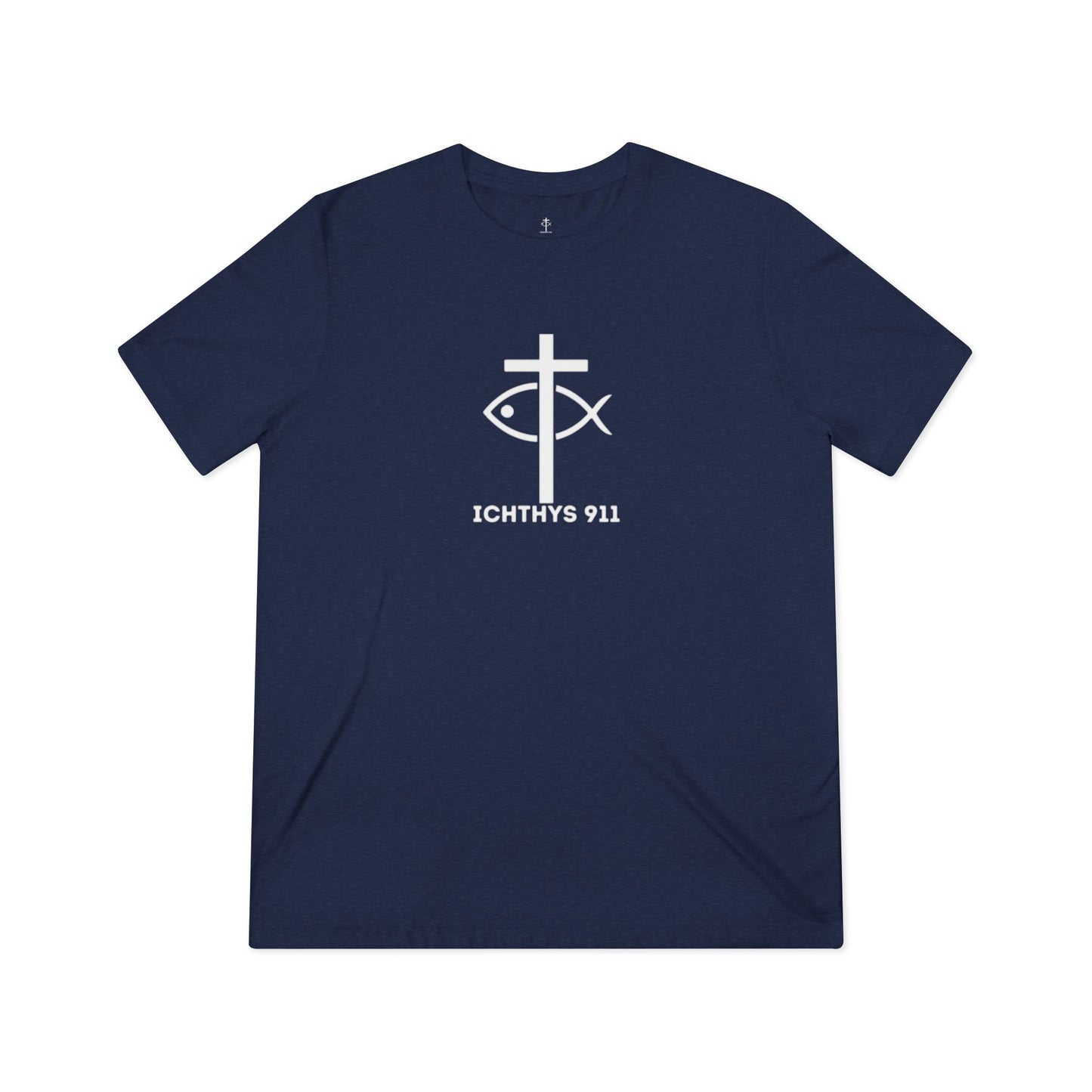 Iēsous Christos, Theou Yios, Sōtēr - White Font -Faith-Inspired Unisex Tri-blend Tee- Graphic Shirt - Unisex - Women -T - Men -T-Shirt - Jesus Shirt - Christian Fashion