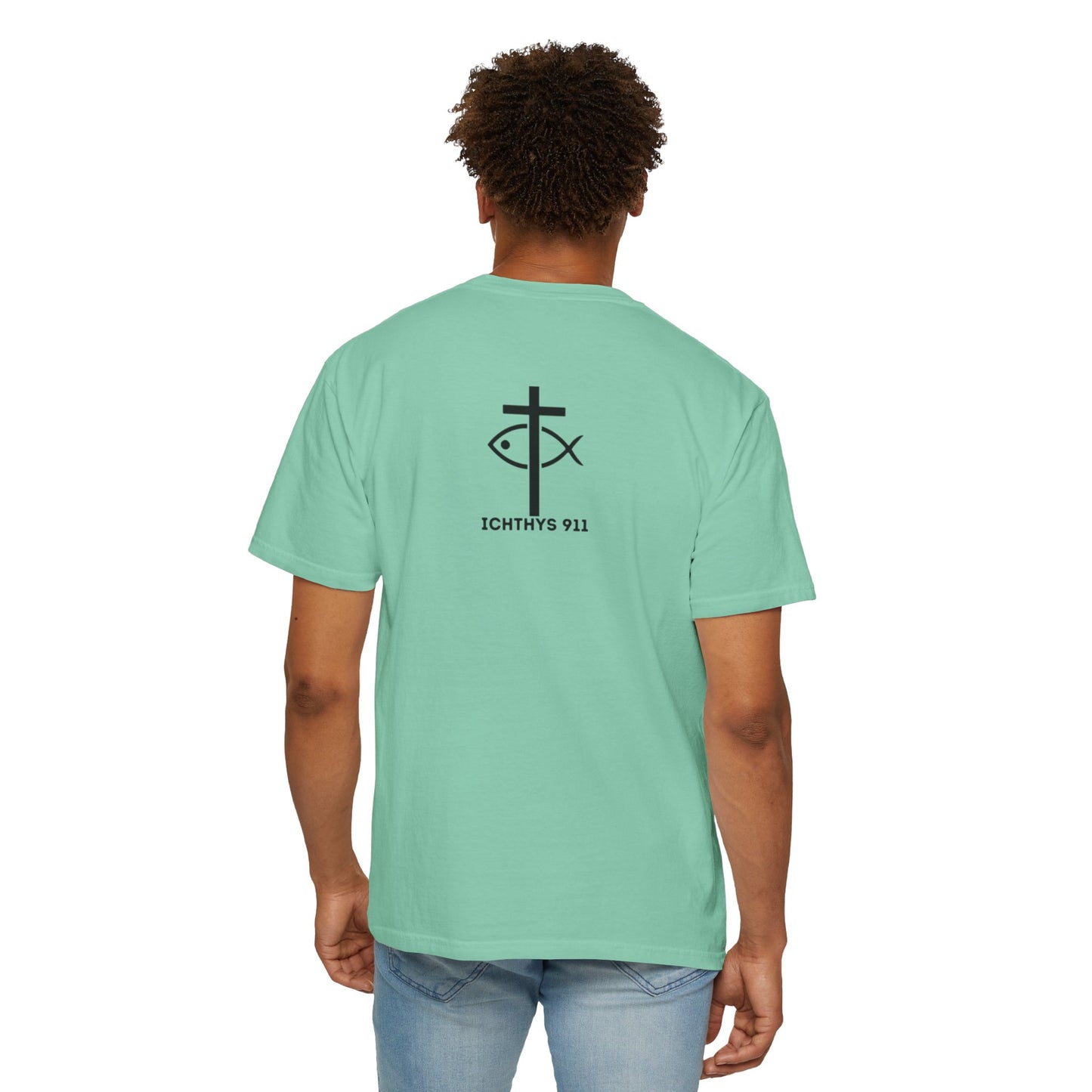 ICHTHYS 911 - "Authentic - Reverse" Black Font - Unisex T - Women T - Men T -Christian Tee - Faith-Inspired Shirt - Christian Fashion - Wear Your Faith
