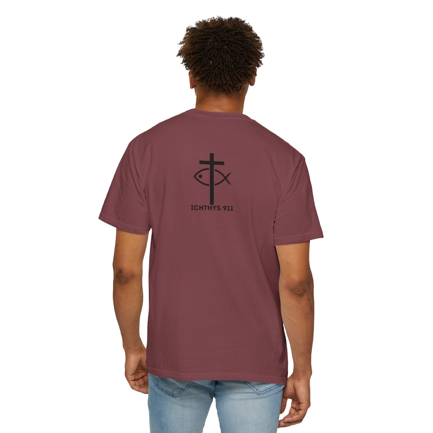 ICHTHYS 911 - "Authentic - Reverse" Black Font - Unisex T - Women T - Men T -Christian Tee - Faith-Inspired Shirt - Christian Fashion - Wear Your Faith
