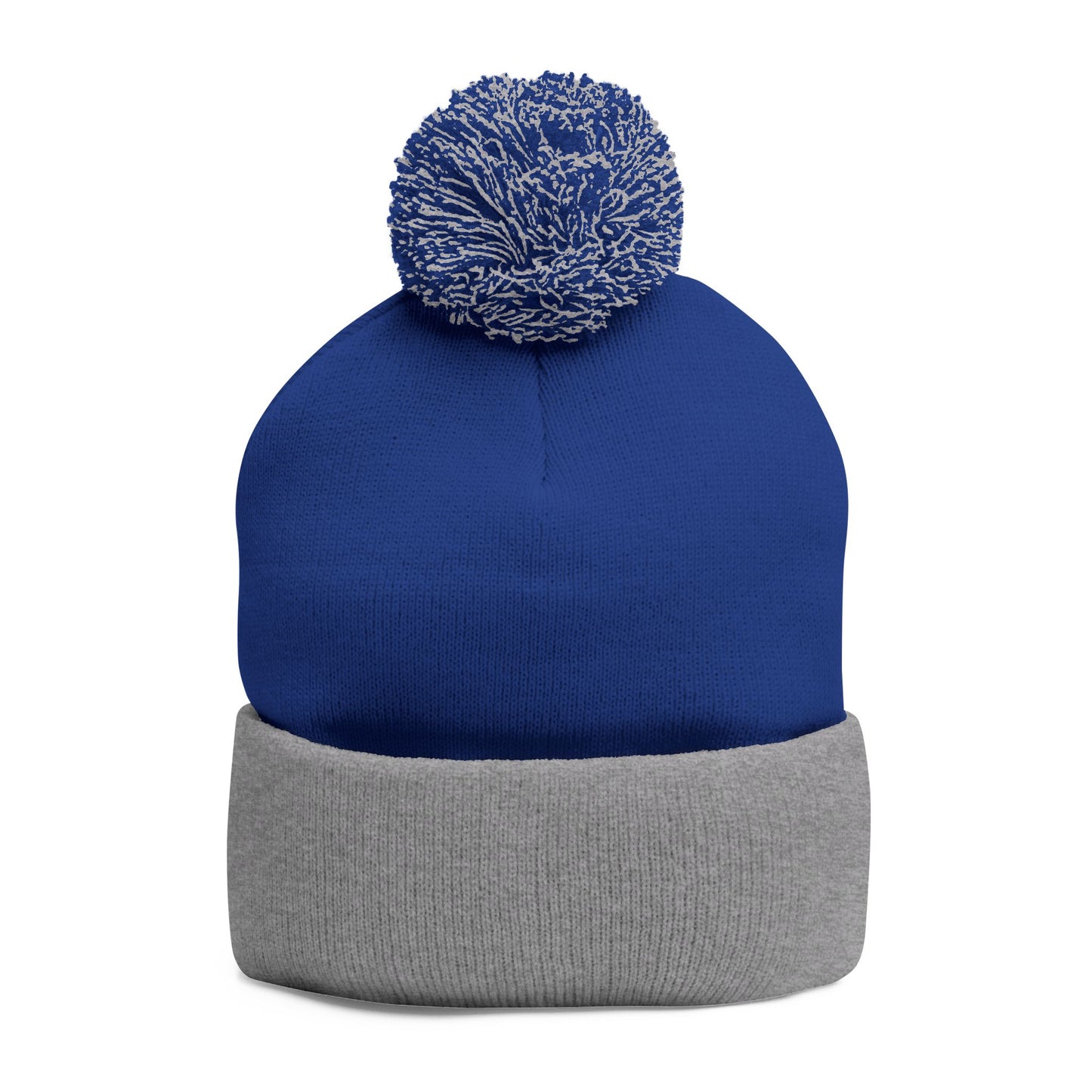Cozy Pom-Pom Knit Cap | Winter Accessory with Embroidery - Christian Faith Wear - ICHTHYS 911 Design