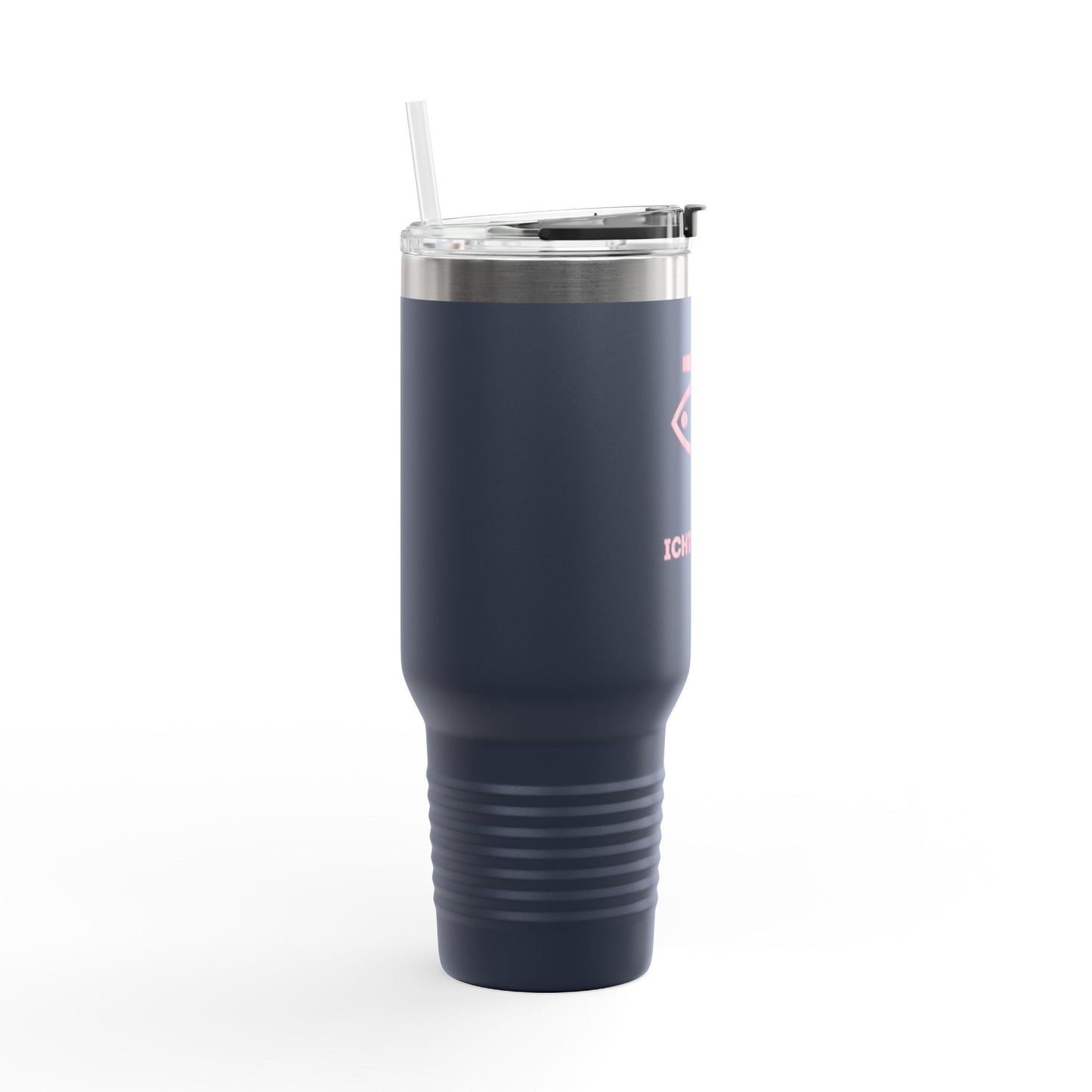 40oz Insulated Travel Mug with Straw - Perfect for On-the-Go Hydration & Outdoor Adventures - Featuring ICHTHYS 911