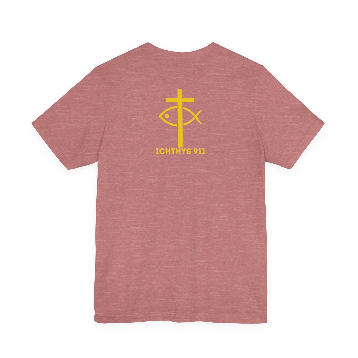 Roll With God Love Like Jesus - Reverse Design - Unisex T- Shirt - Lightweight 100% Cotton - Summer T - Arm Form Fitting - Men T- Shirt - Women T-Shirt - Christian T-Shirt - Love Like Jesus ICHTHYS 911