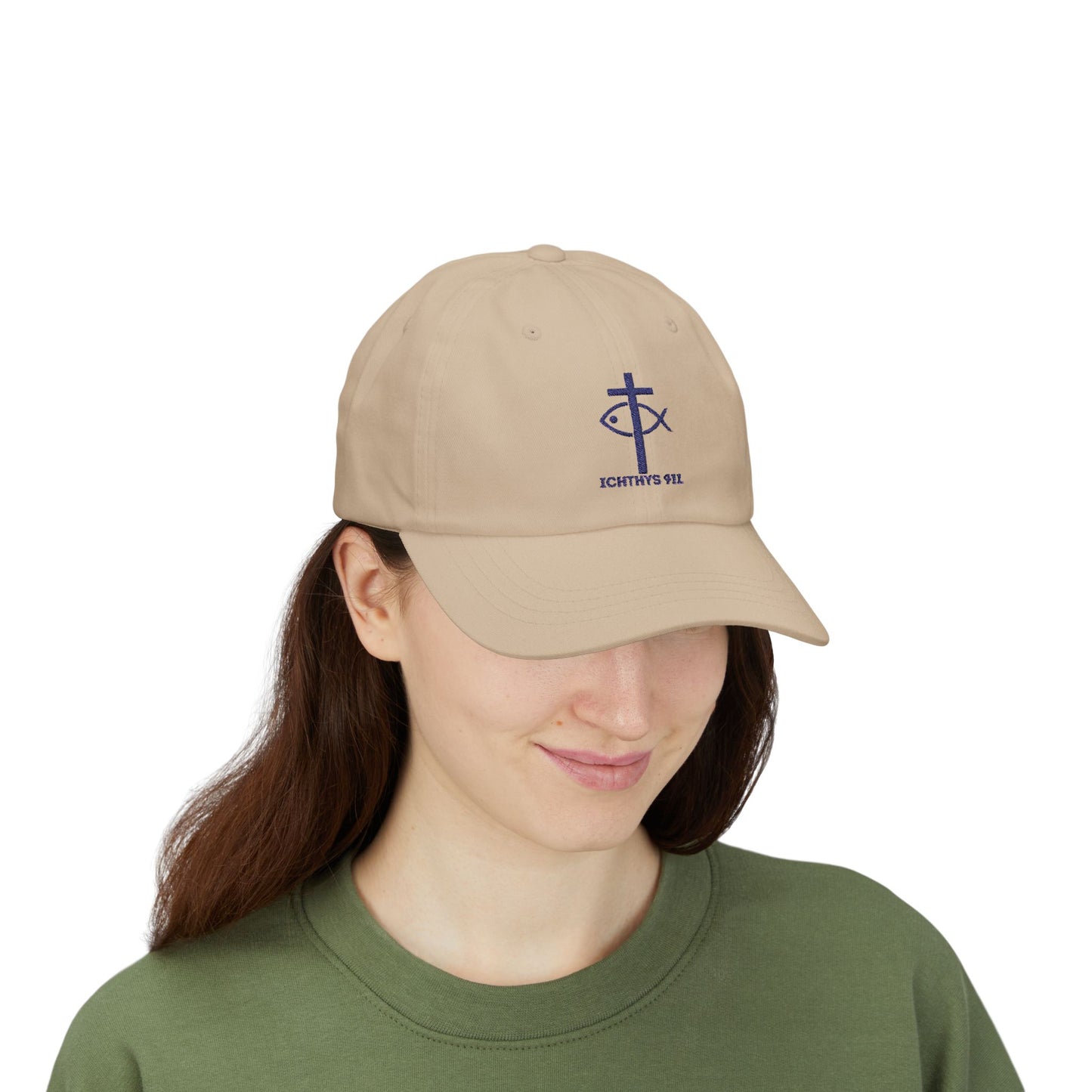 ICHTHYS 911 Classic Dad Cap - Faith-Inspired Adjustable Hat - Soft Hat - Adjustable Strap - Wear Your Faith - Unisex