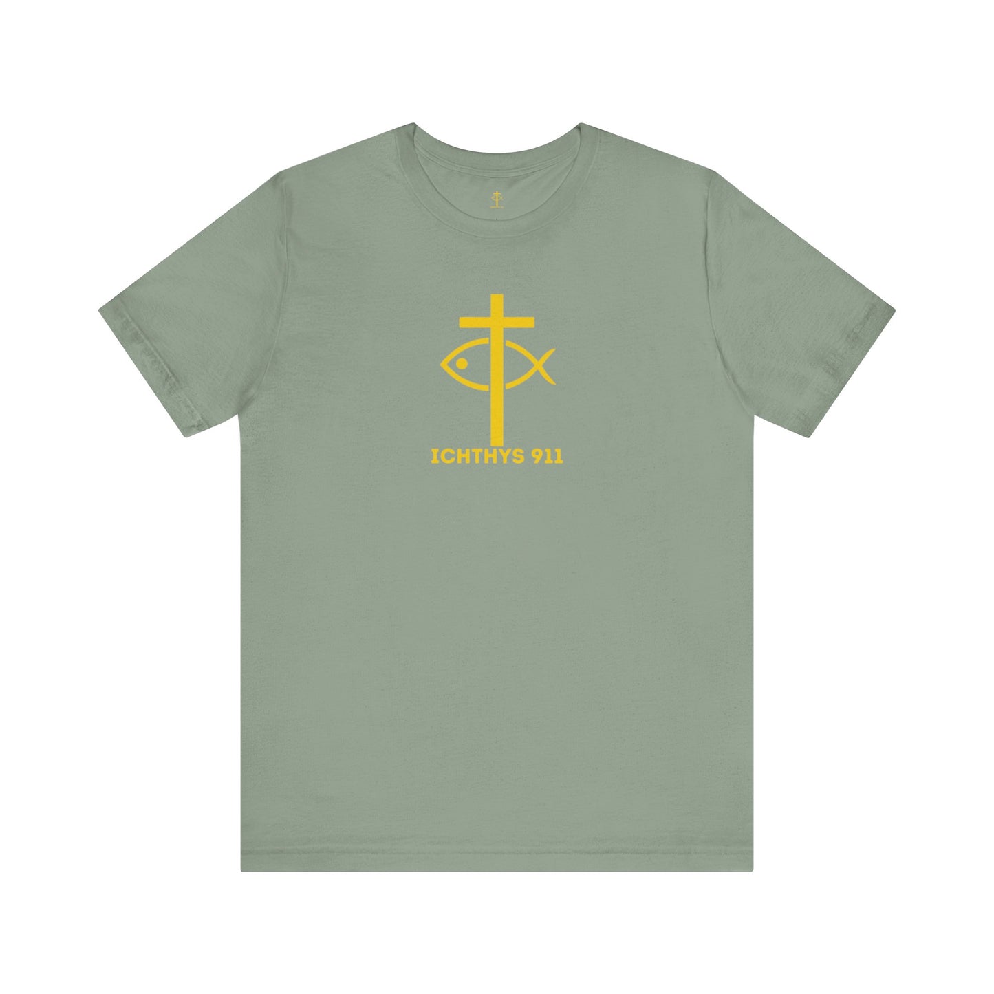"Roll With God Ride With Jesus" - Gold Font - Unisex T- Shirt - Lightweight 100% Cotton - Summer T - Arm Form Fitting - Men T- Shirt - Women T-Shirt - Christian T-Shirt - ICHTHYS 911