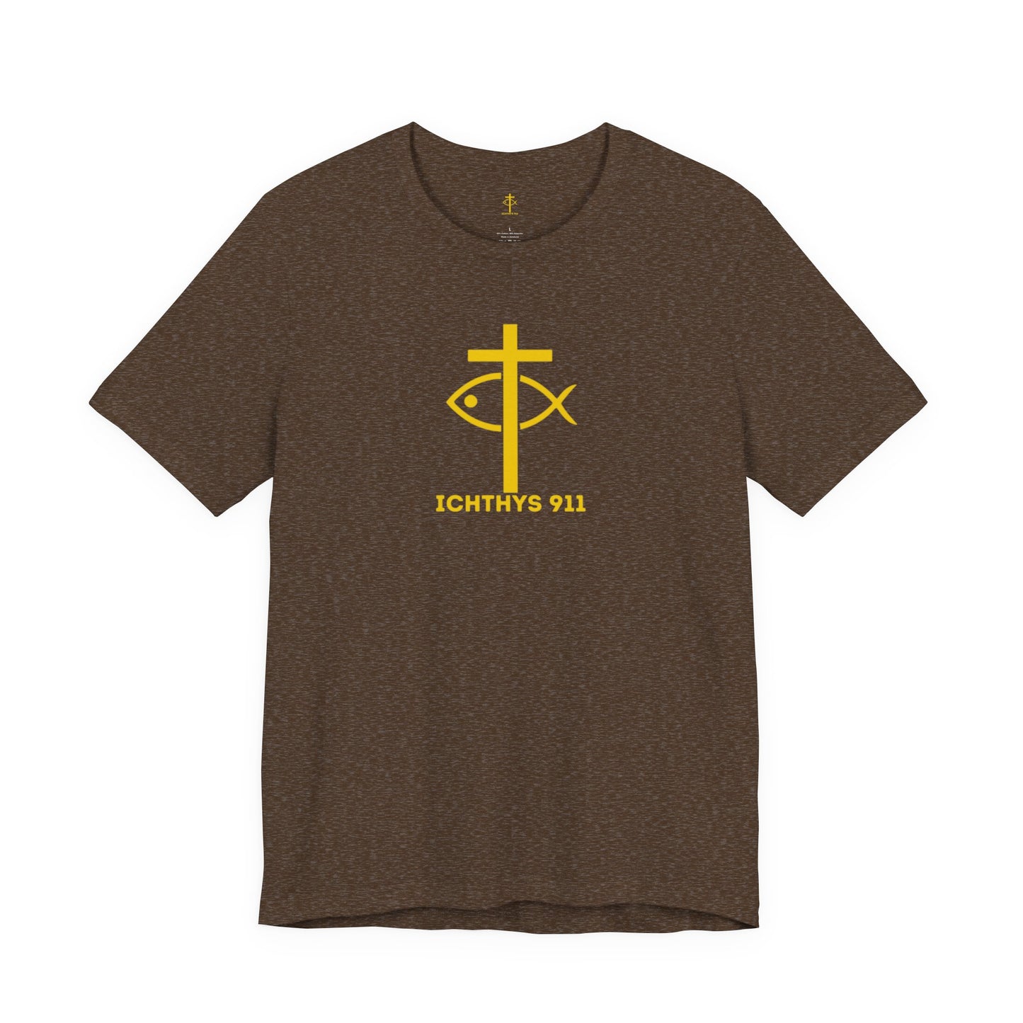 "Roll With God Ride With Jesus" - Gold Font - Unisex T- Shirt - Lightweight 100% Cotton - Summer T - Arm Form Fitting - Men T- Shirt - Women T-Shirt - Christian T-Shirt - ICHTHYS 911