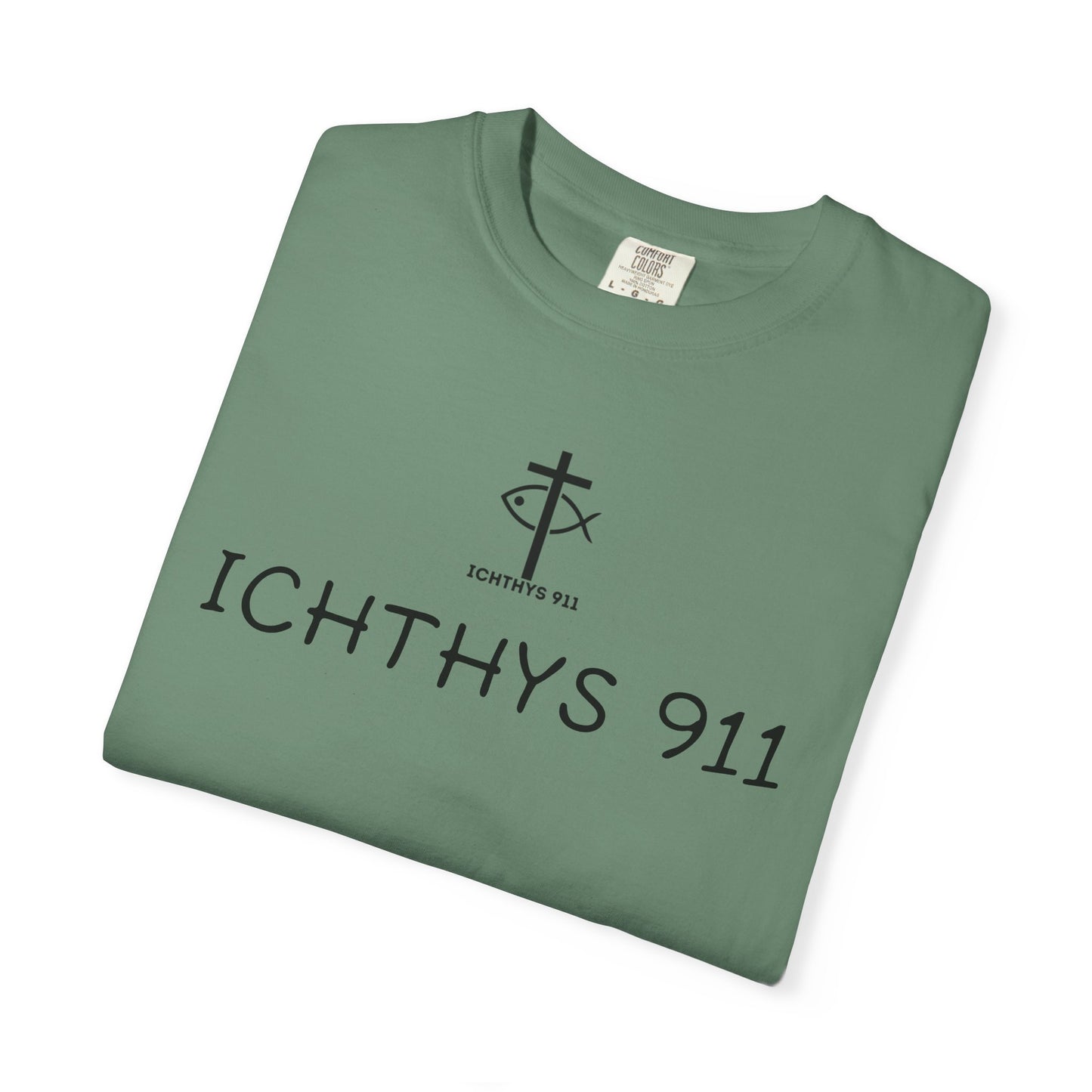 ICHTHYS 911 - "Authentic - Reverse" Black Font - Unisex T - Women T - Men T -Christian Tee - Faith-Inspired Shirt - Christian Fashion - Wear Your Faith