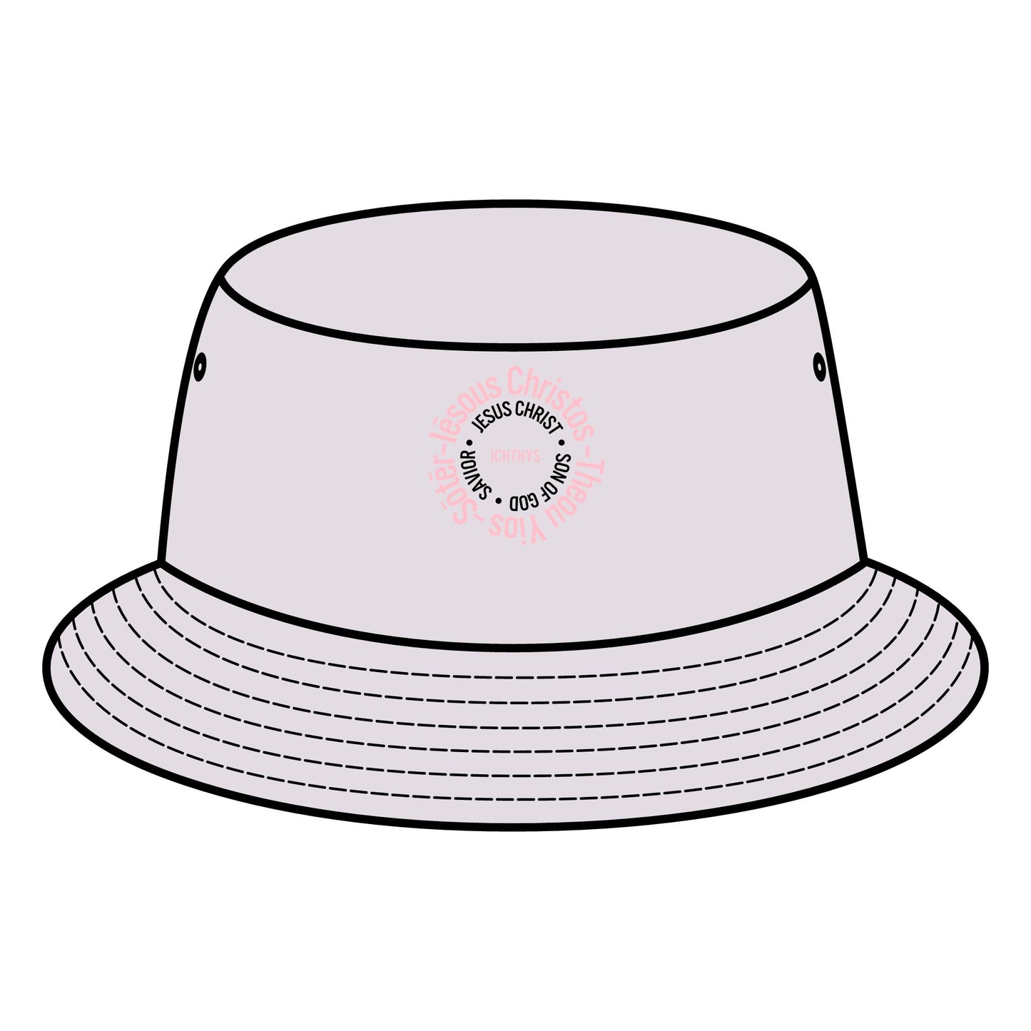 ICHTHYS 911 - Bucket Hat - Iēsous Christos, Theou Yios, Sōtēr - Unisex - Women Hat - Men Hat - Sun Shade Hat
