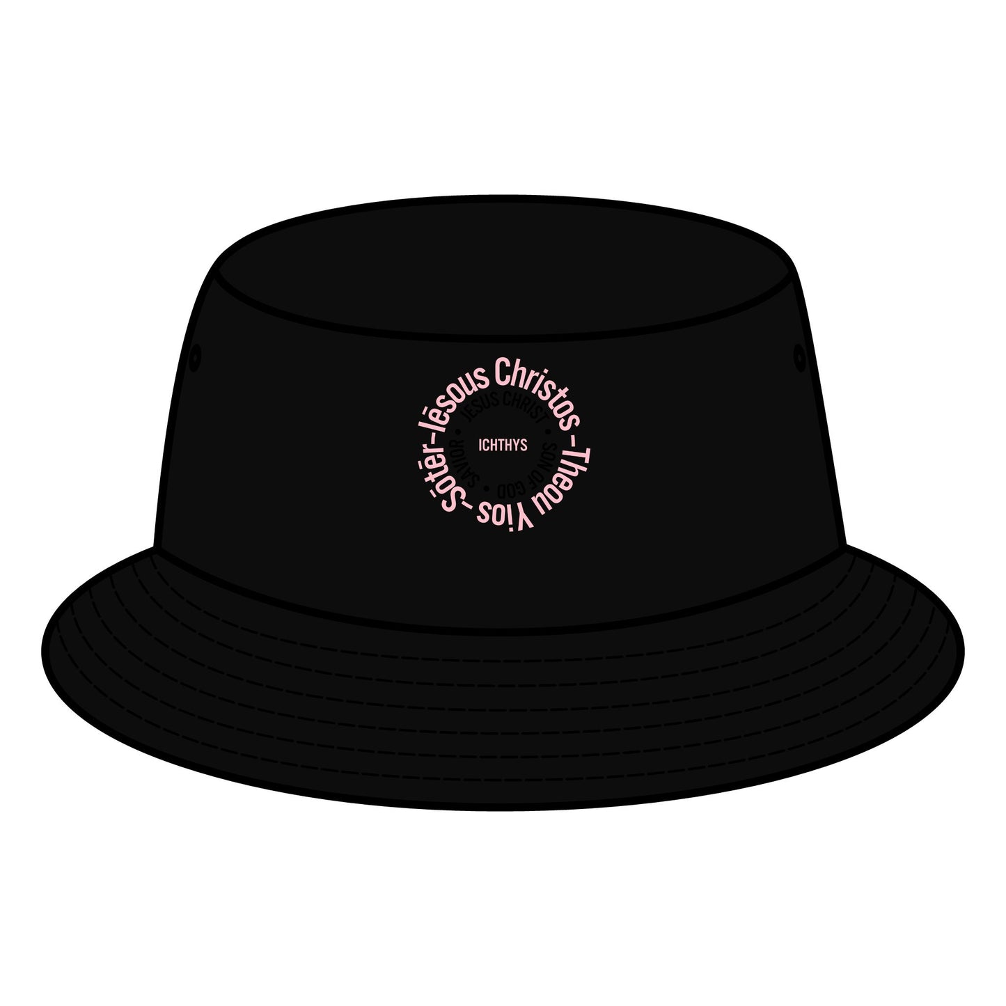 ICHTHYS 911 - Bucket Hat - Iēsous Christos, Theou Yios, Sōtēr - Unisex - Women Hat - Men Hat - Sun Shade Hat