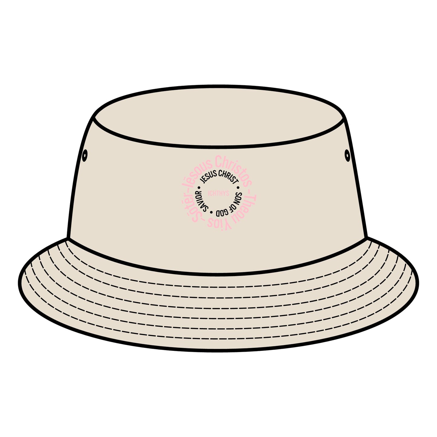 ICHTHYS 911 - Bucket Hat - Iēsous Christos, Theou Yios, Sōtēr - Unisex - Women Hat - Men Hat - Sun Shade Hat