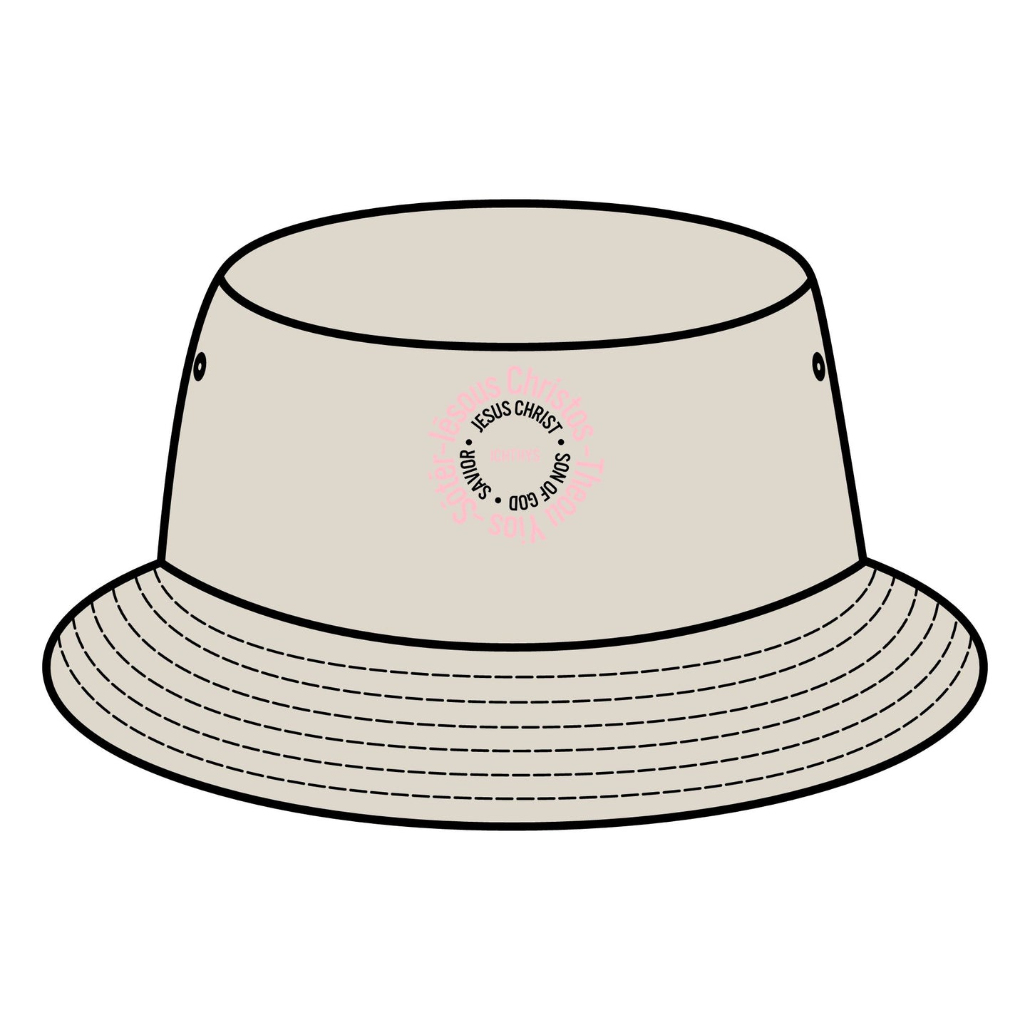 ICHTHYS 911 - Bucket Hat - Iēsous Christos, Theou Yios, Sōtēr - Unisex - Women Hat - Men Hat - Sun Shade Hat