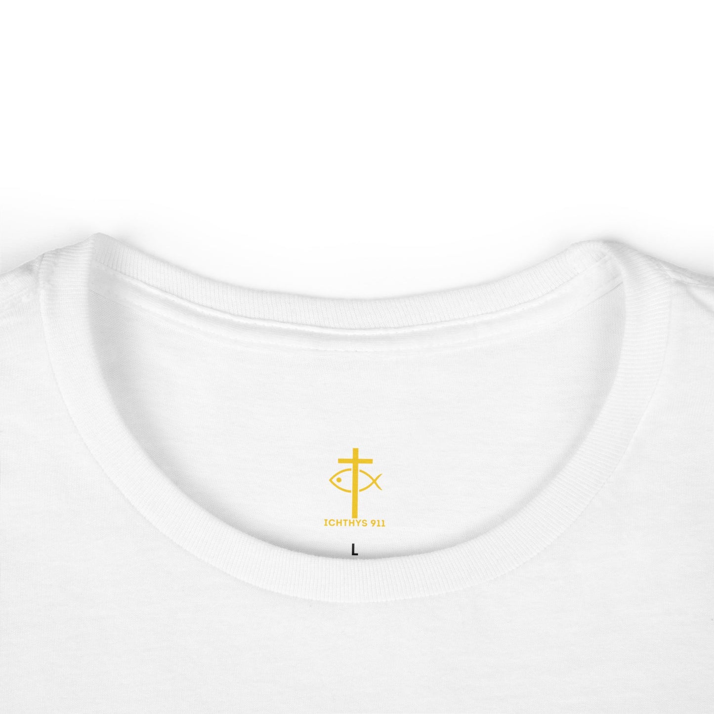 ICHTHYS 911 - "Roll With God Love Like Jesus" Faith-Inspired Women's Tee - Summer Light T-Shirt - Wear Your Faith - Softstyle Tee