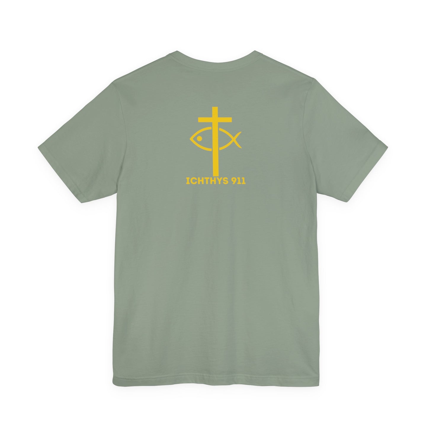 Roll With God Love Like Jesus - Reverse Design - Unisex T- Shirt - Lightweight 100% Cotton - Summer T - Arm Form Fitting - Men T- Shirt - Women T-Shirt - Christian T-Shirt - Love Like Jesus ICHTHYS 911