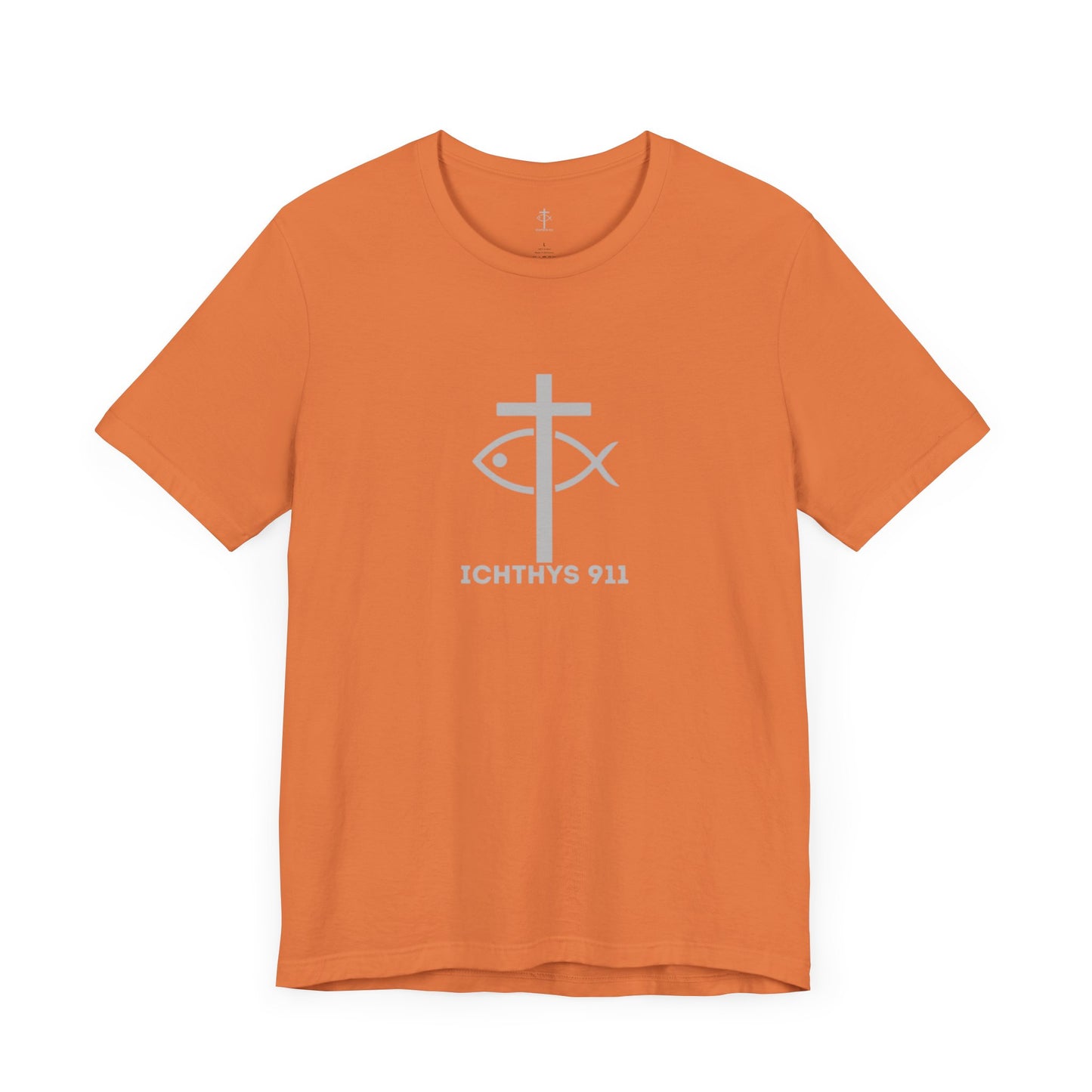 ICHTHYS 911 - "Roll With God Ride With Jesus" - Silver Font - Unisex T- Shirt - Lightweight 100% Cotton - Summer T - Arm Form Fitting - Men T- Shirt - Women T-Shirt - Christian T-Shirt