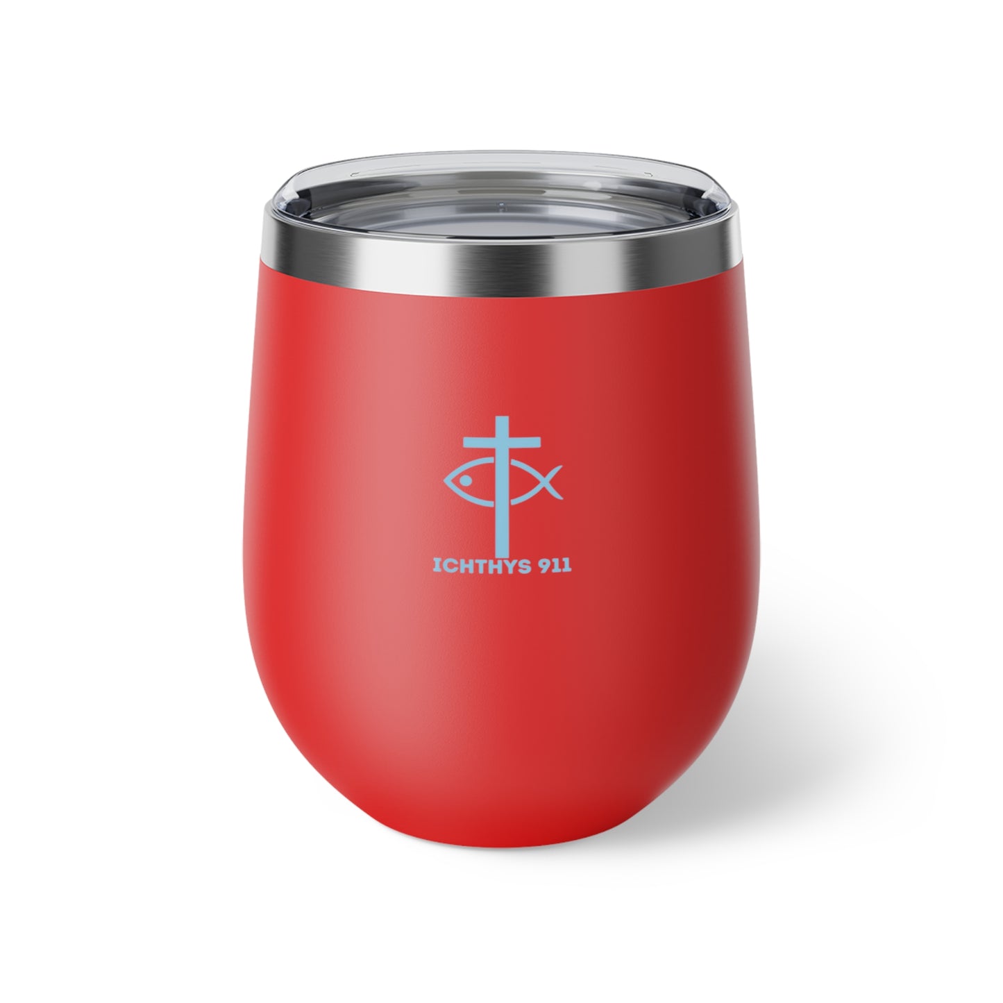 ICHTHYS 911 Copper Insulated Travel Cup - 12oz, Faith-Inspired Drinkware