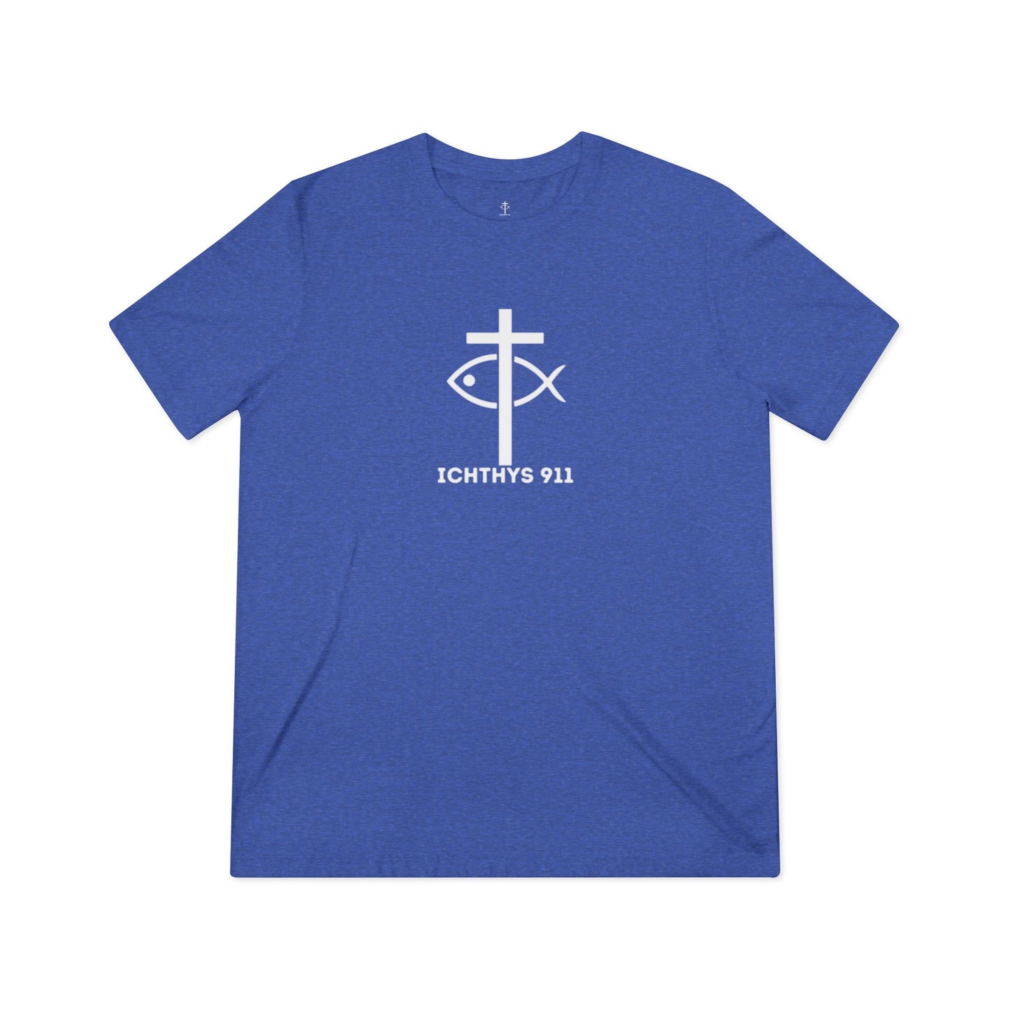 Iēsous Christos, Theou Yios, Sōtēr - White Font -Faith-Inspired Unisex Tri-blend Tee- Graphic Shirt - Unisex - Women -T - Men -T-Shirt - Jesus Shirt - Christian Fashion