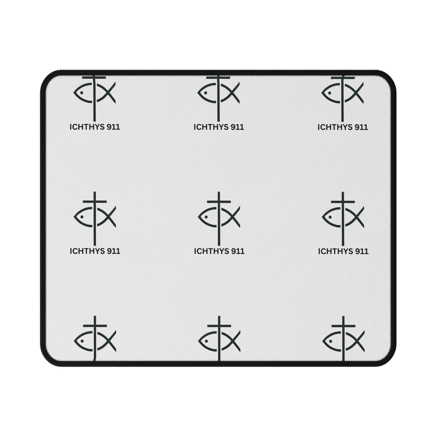 Ichthys 911 Non-Slip Gaming Mouse Pad - Faith-Inspired Desk Accessory
