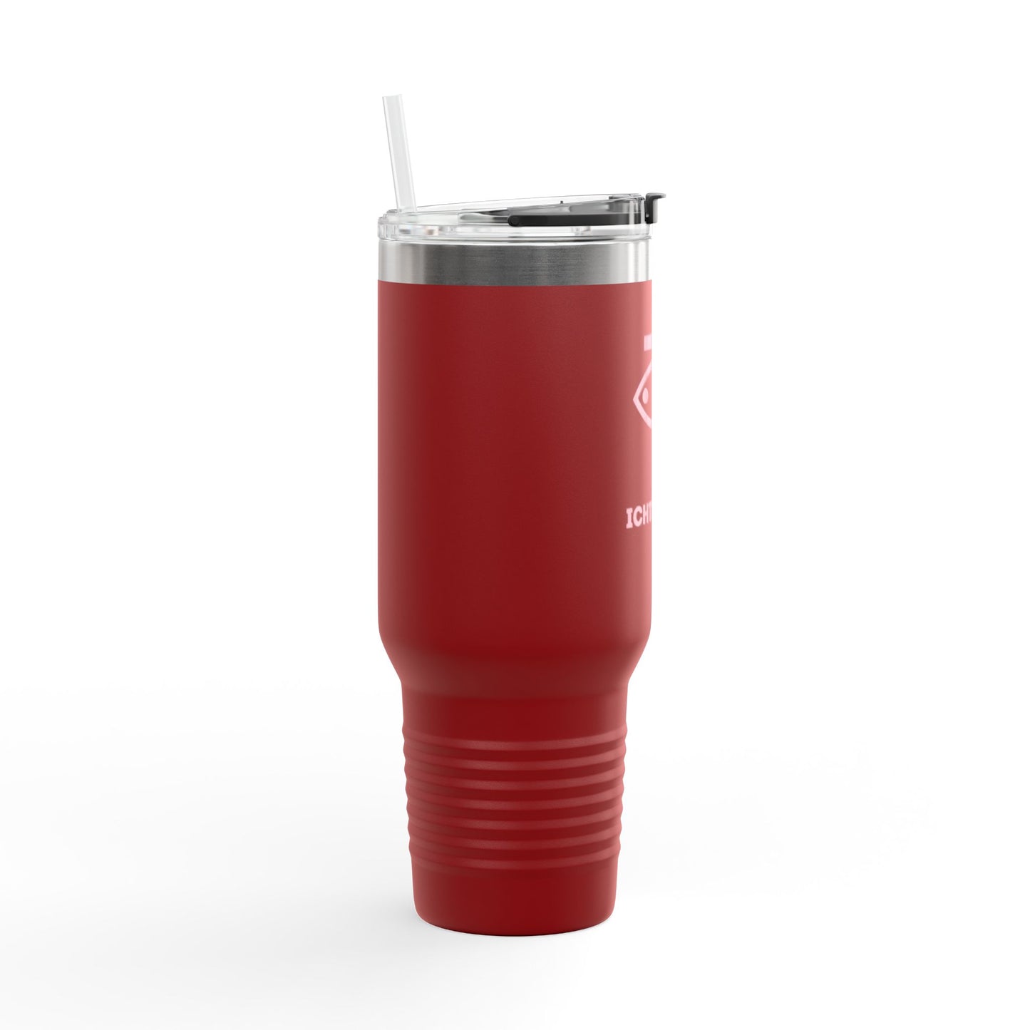 40oz Insulated Travel Mug with Straw - Perfect for On-the-Go Hydration & Outdoor Adventures - Featuring ICHTHYS 911