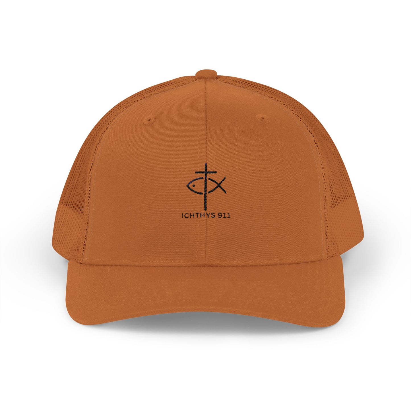 Ichthys 911 Snapback Trucker Cap - Stylish Faith-Inspired Hat
