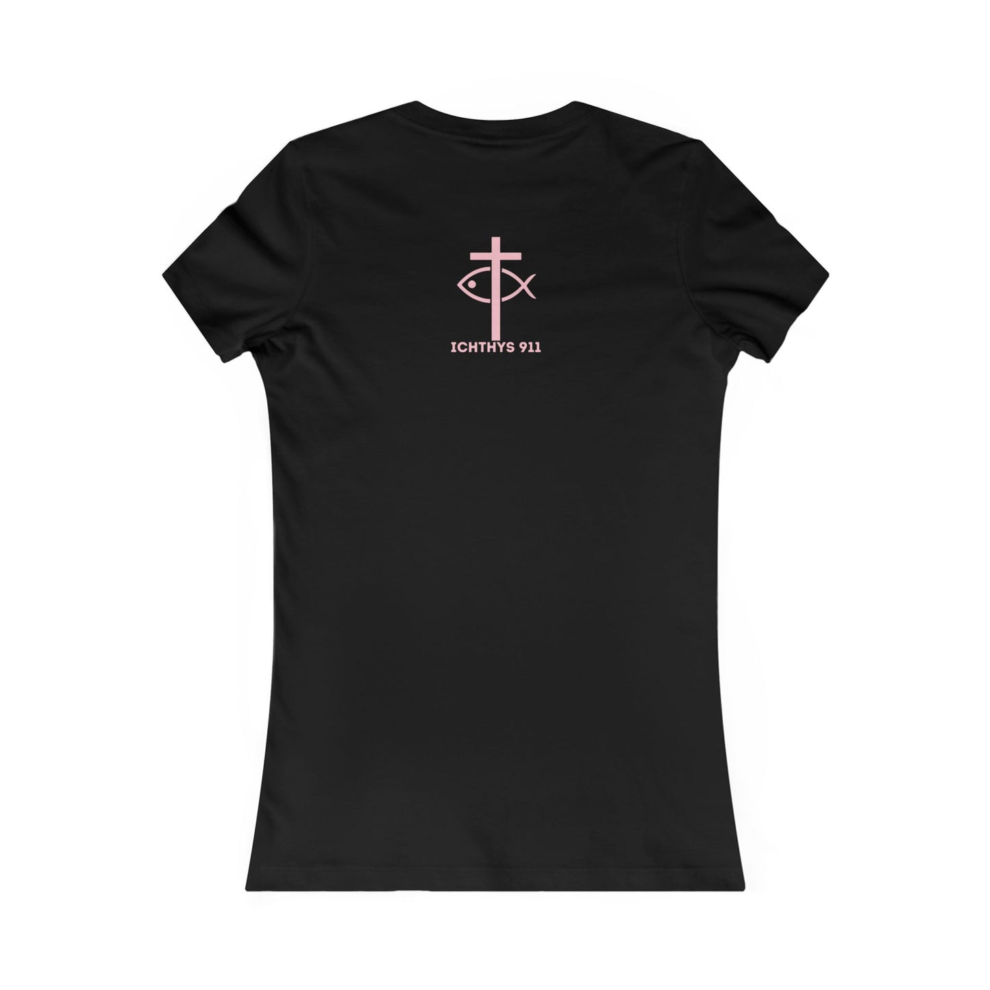 ICHTHYS 911 "Faith Hope Love" Inspirational Women's Favorite Tee - Love and Positivity Shirt - Slim Fit with Longer Body Length